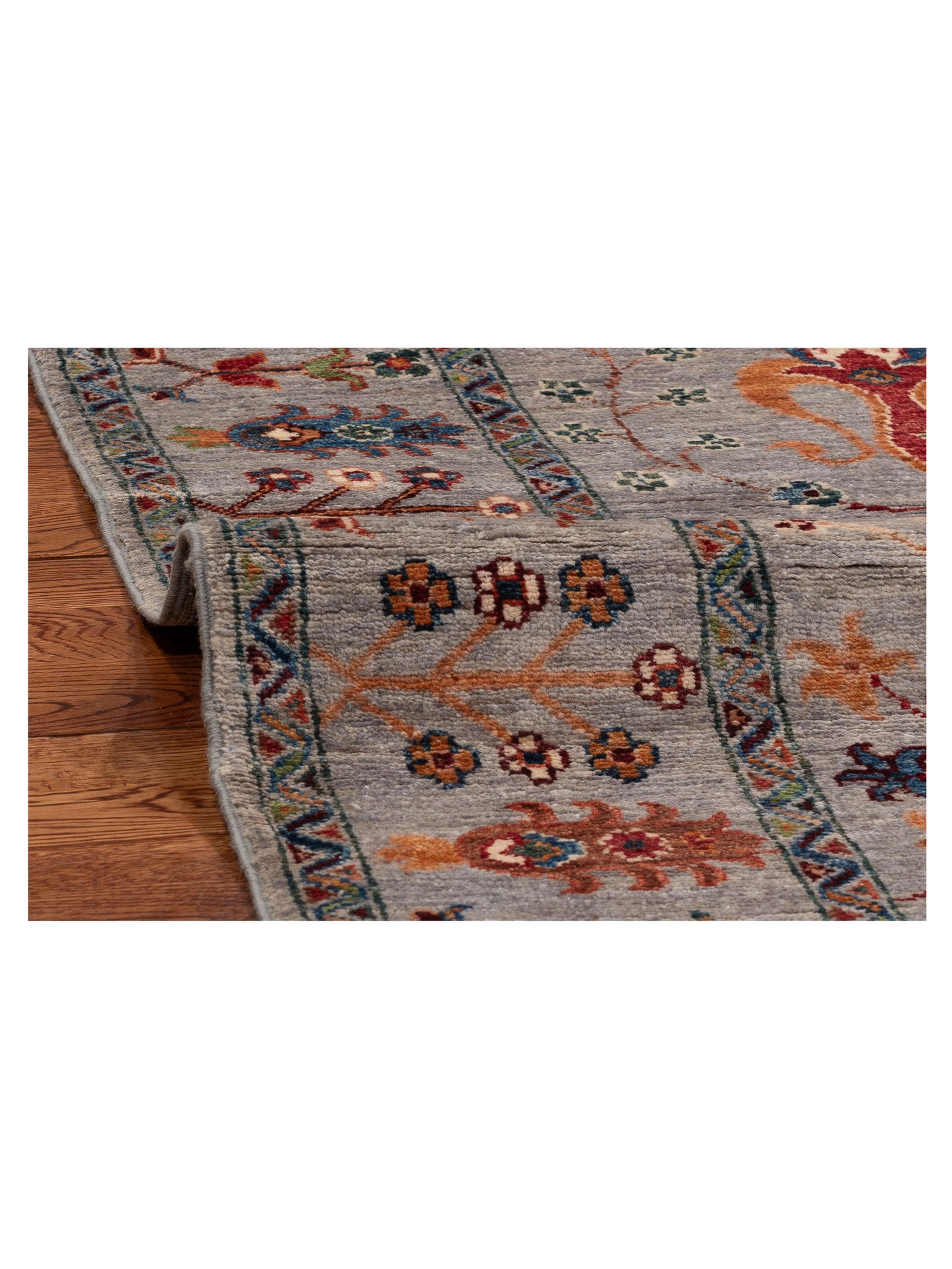 Sultan 151482 Gray Gray 4.11x6.9 Hand Knotted Rug