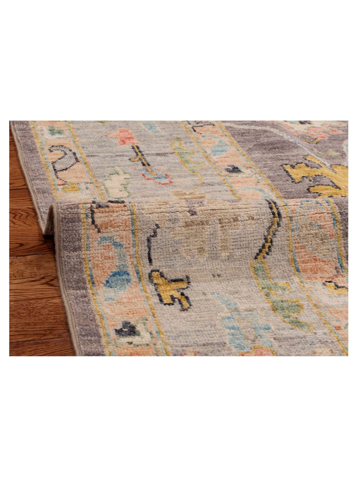 Anadol Oushak Pusat Gray Light Gray 7.9x10.1 Hand Knotted Rug