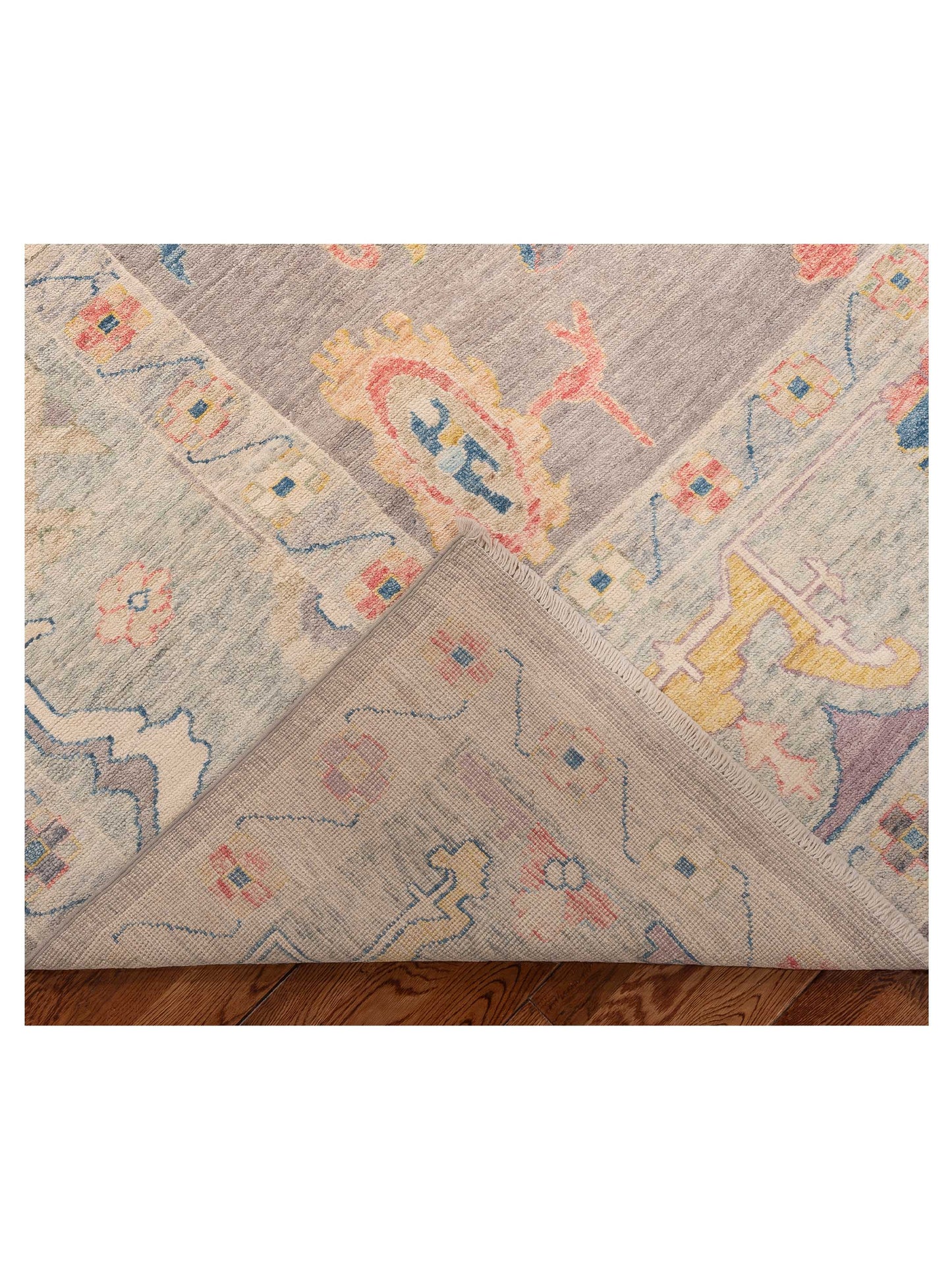 Anadol Oushak Yeniay Gray Light Gray 8x9.7 Hand Knotted Rug