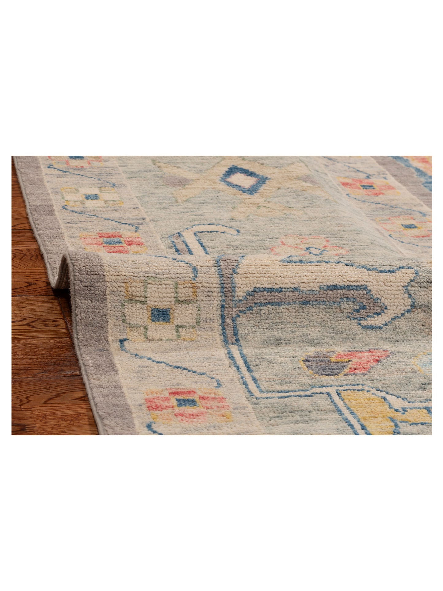 Anadol Oushak Yeniay Gray Light Gray 8x9.7 Hand Knotted Rug