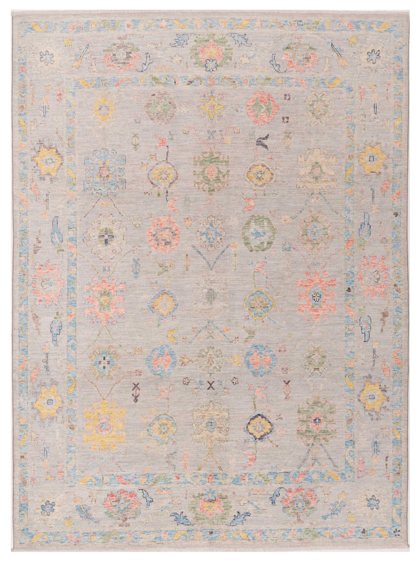 Pasha Anadol Oushak Light Gray Light Gray Traditional