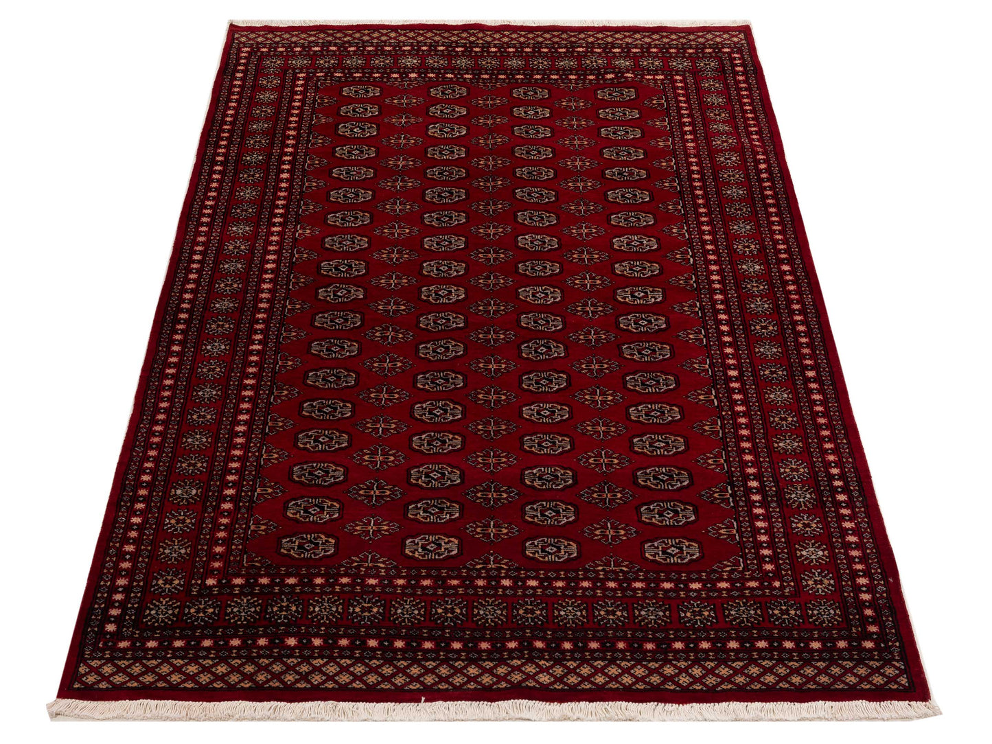Bokhara 151571 Red Red 6.2x9.4 Hand Knotted Rug