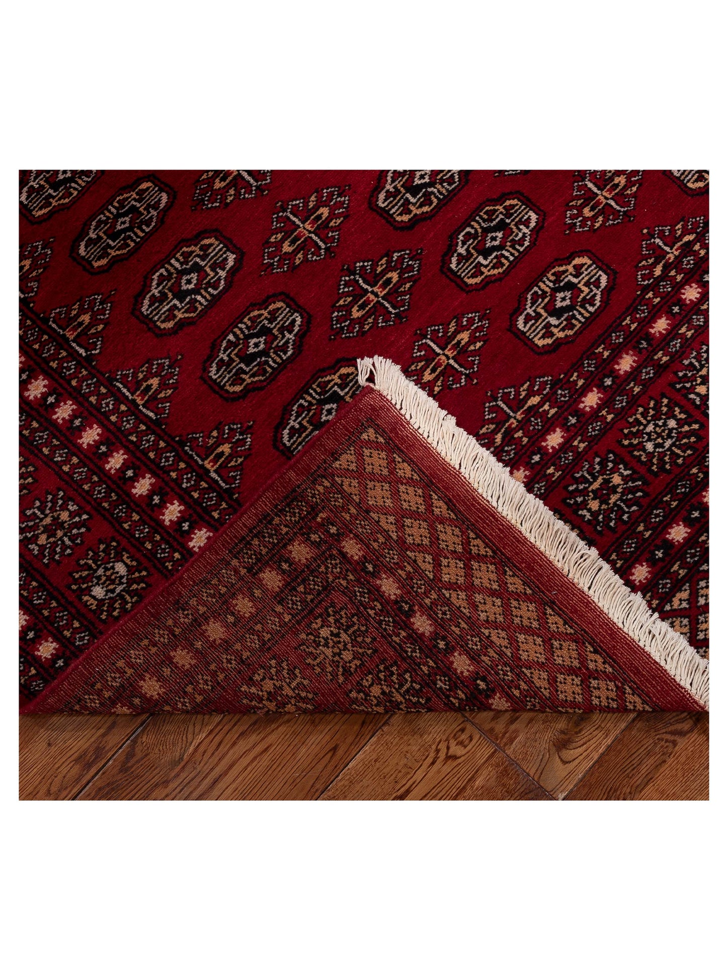 Bokhara 151571 Red Red 6.2x9.4 Hand Knotted Rug