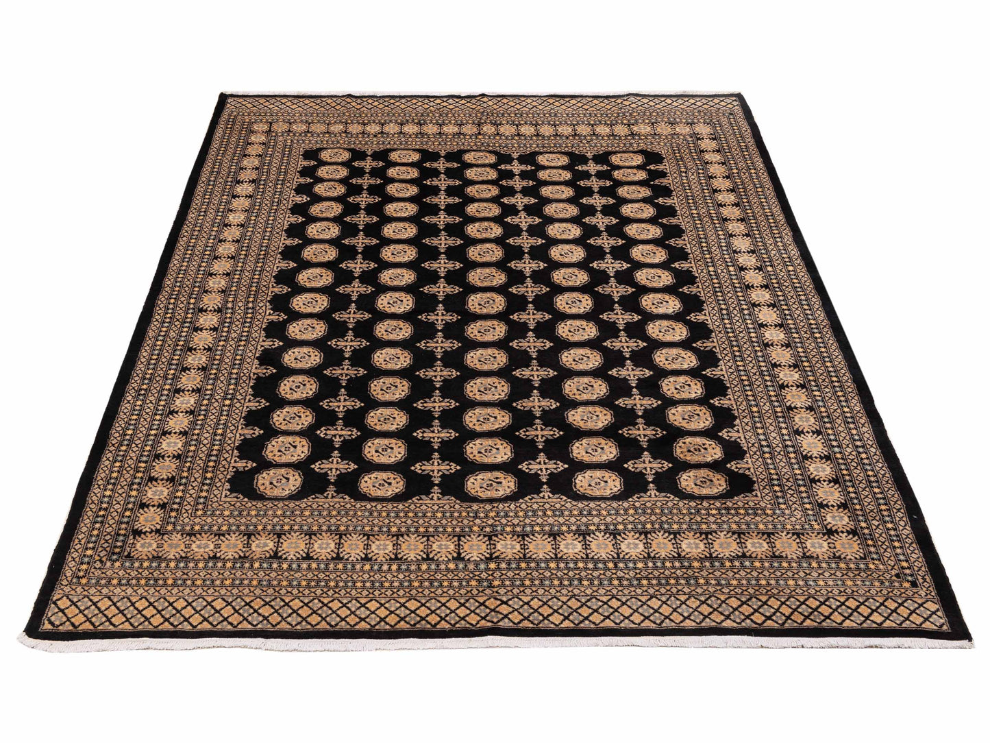 Bokhara 151599 Black Black 8.4x10.2 Hand Knotted Rug