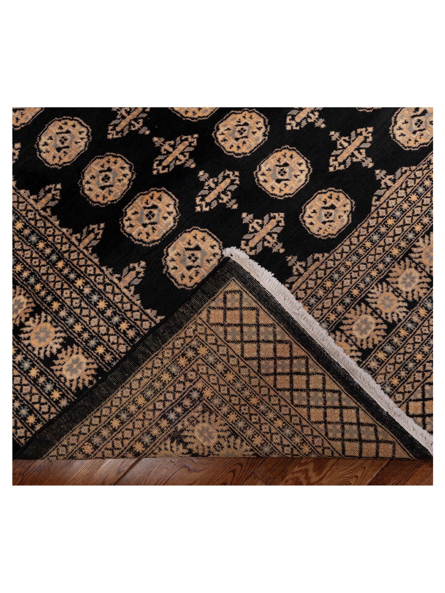 Bokhara 151599 Black Black 8.4x10.2 Hand Knotted Rug