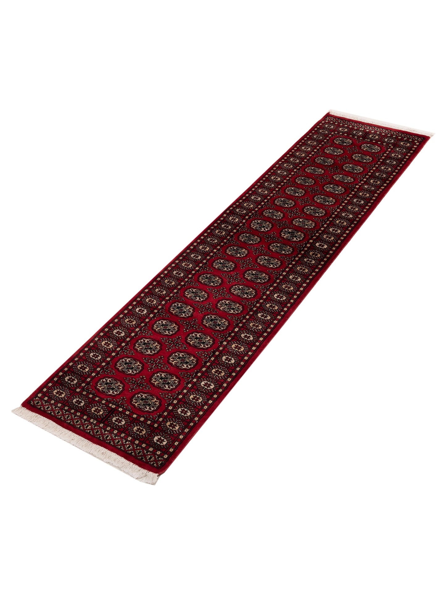 Bokhara 151617 Red Red 2.5x10 Hand Knotted Rug