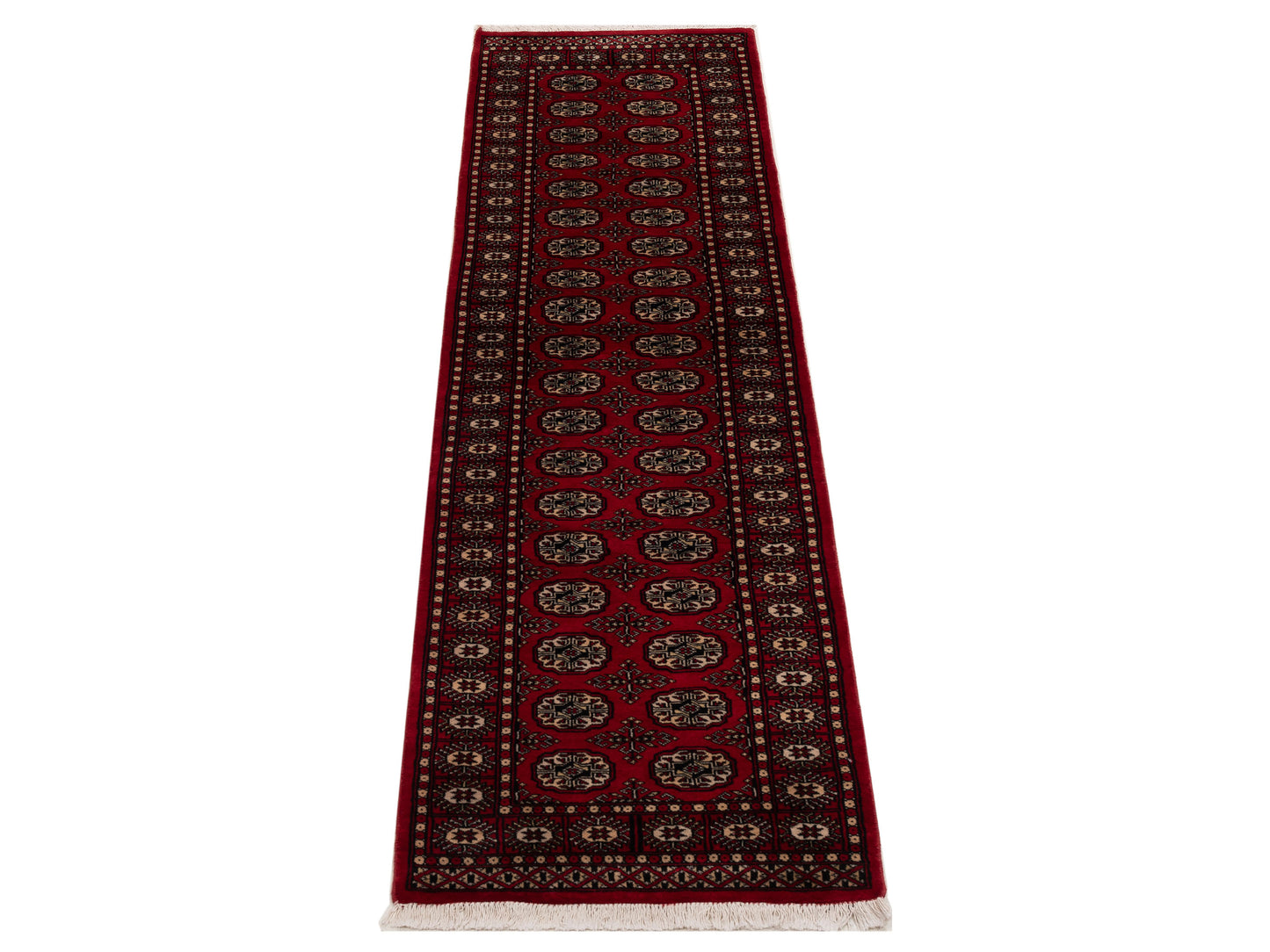 Bokhara 151617 Red Red 2.5x10 Hand Knotted Rug