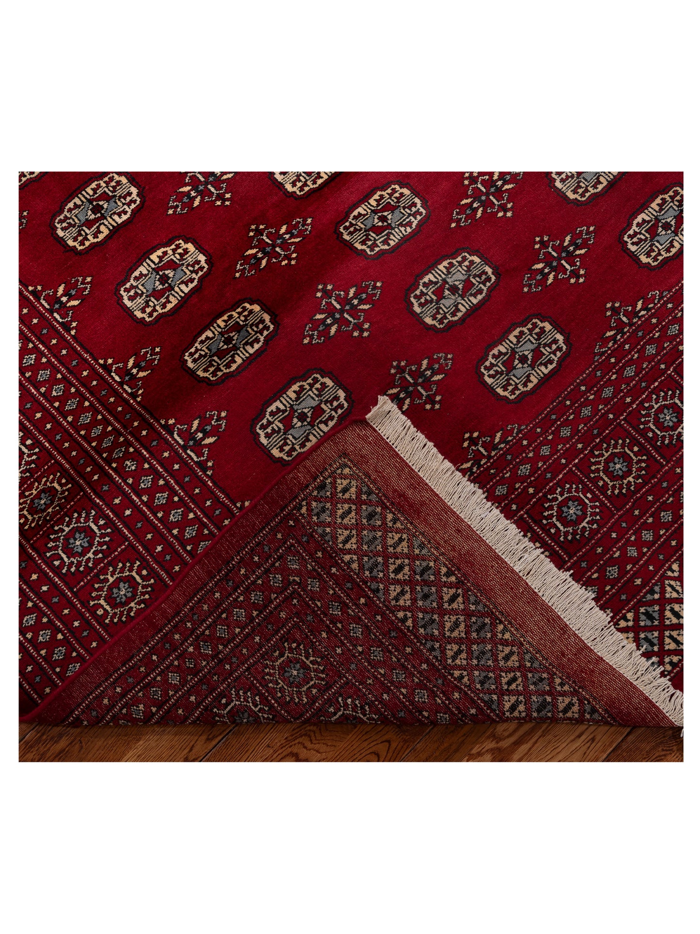 Bokhara 151621 Red Red 8.2x9.8 Hand Knotted Rug
