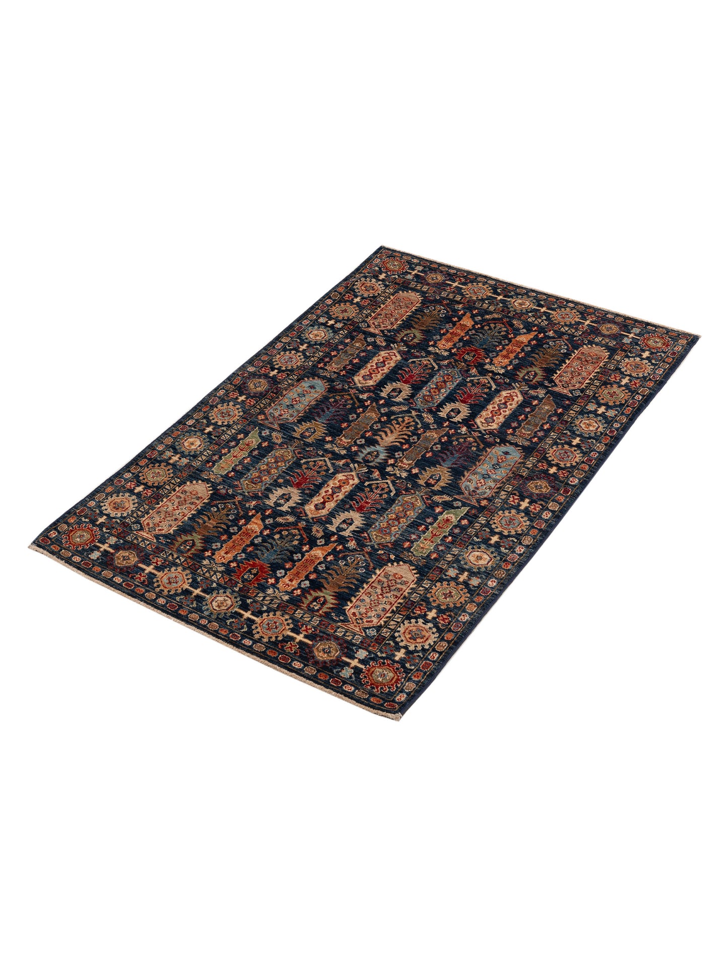 Kars 151718 Blue Blue 4.2x6 Hand Knotted Rug