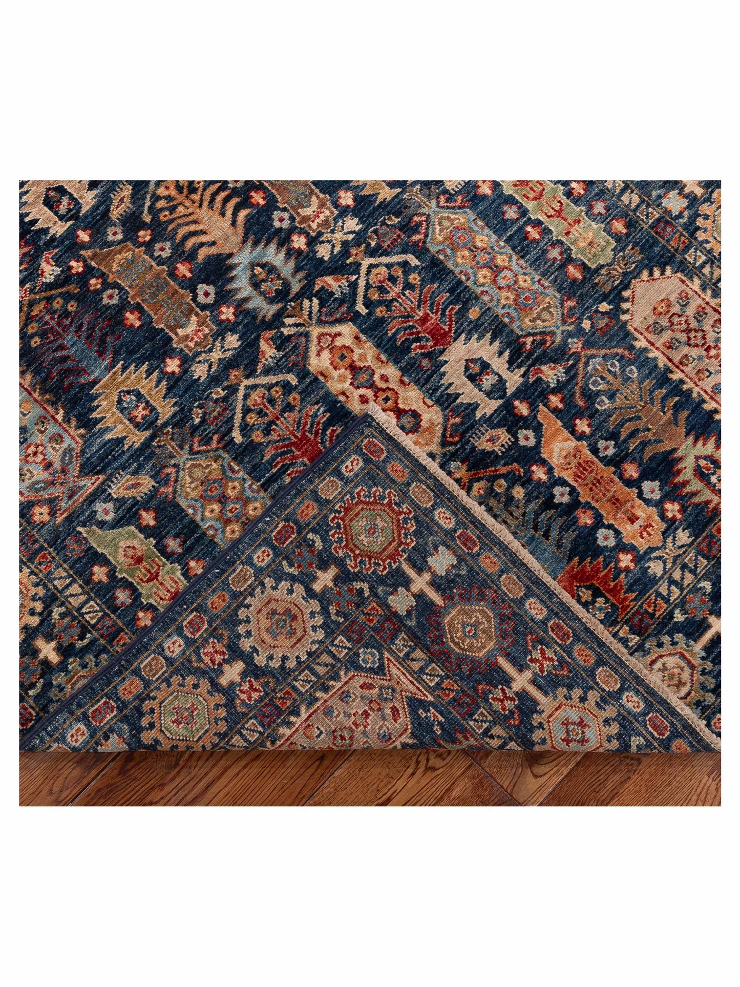 Kars 151718 Blue Blue 4.2x6 Hand Knotted Rug