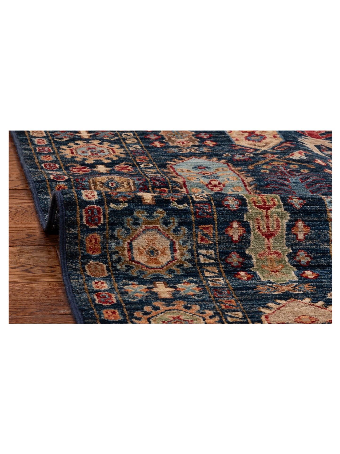 Kars 151718 Blue Blue 4.2x6 Hand Knotted Rug