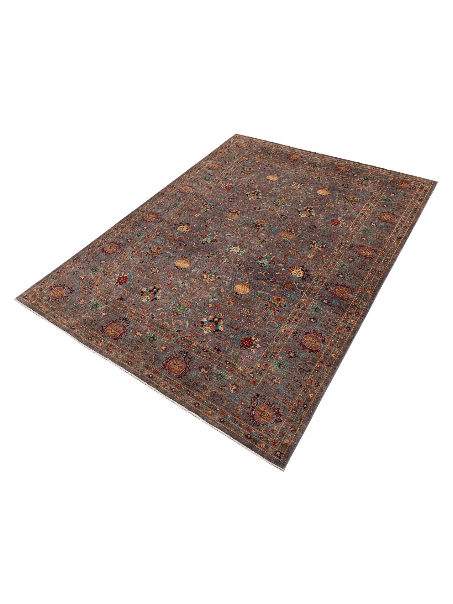 Sultan 151738 Gray Gray 9.2x12.2 Hand Knotted Rug