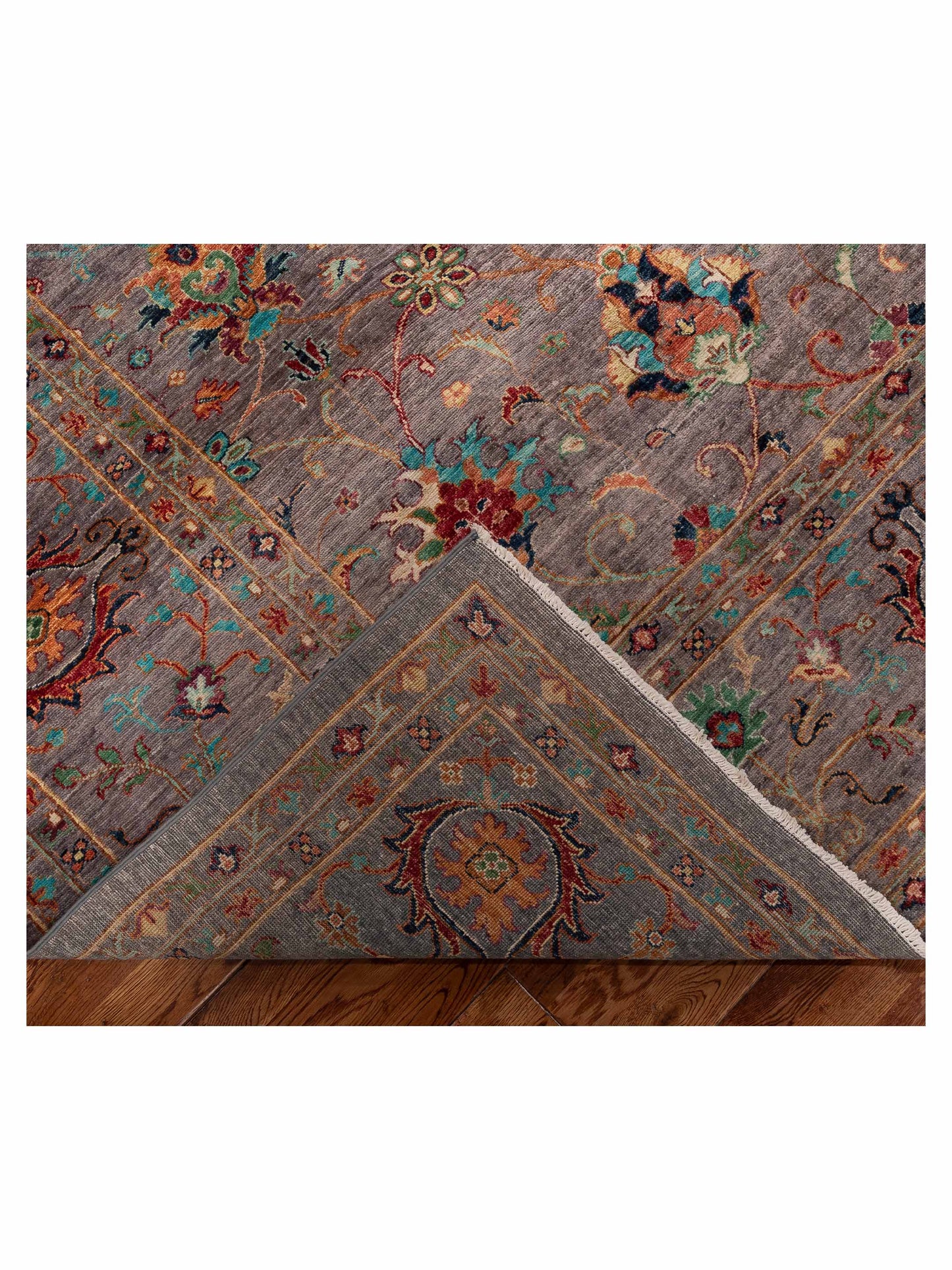 Sultan 151738 Gray Gray 9.2x12.2 Hand Knotted Rug
