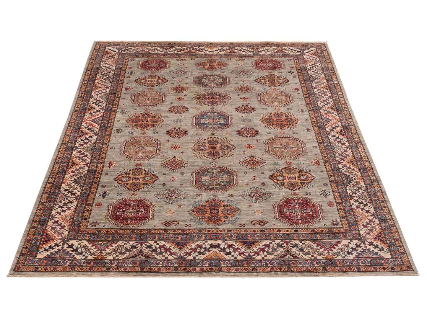 Kars 151749 Light Gray Ivory 8.3x9.6 Hand Knotted Rug