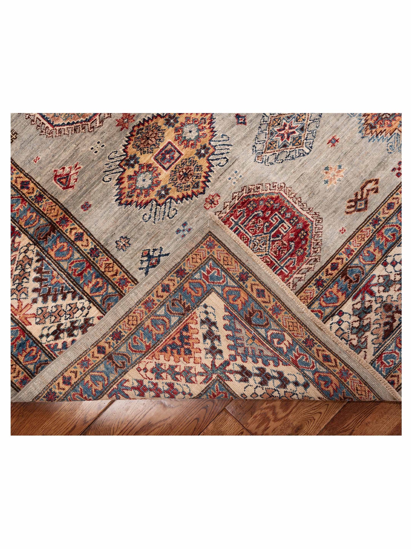 Kars 151749 Light Gray Ivory 8.3x9.6 Hand Knotted Rug