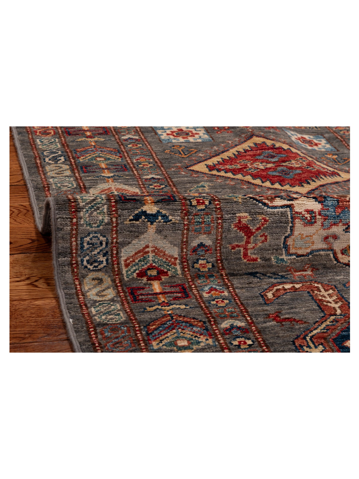 Kars 151752 Gray Gray 2.9x11.8 Hand Knotted Rug