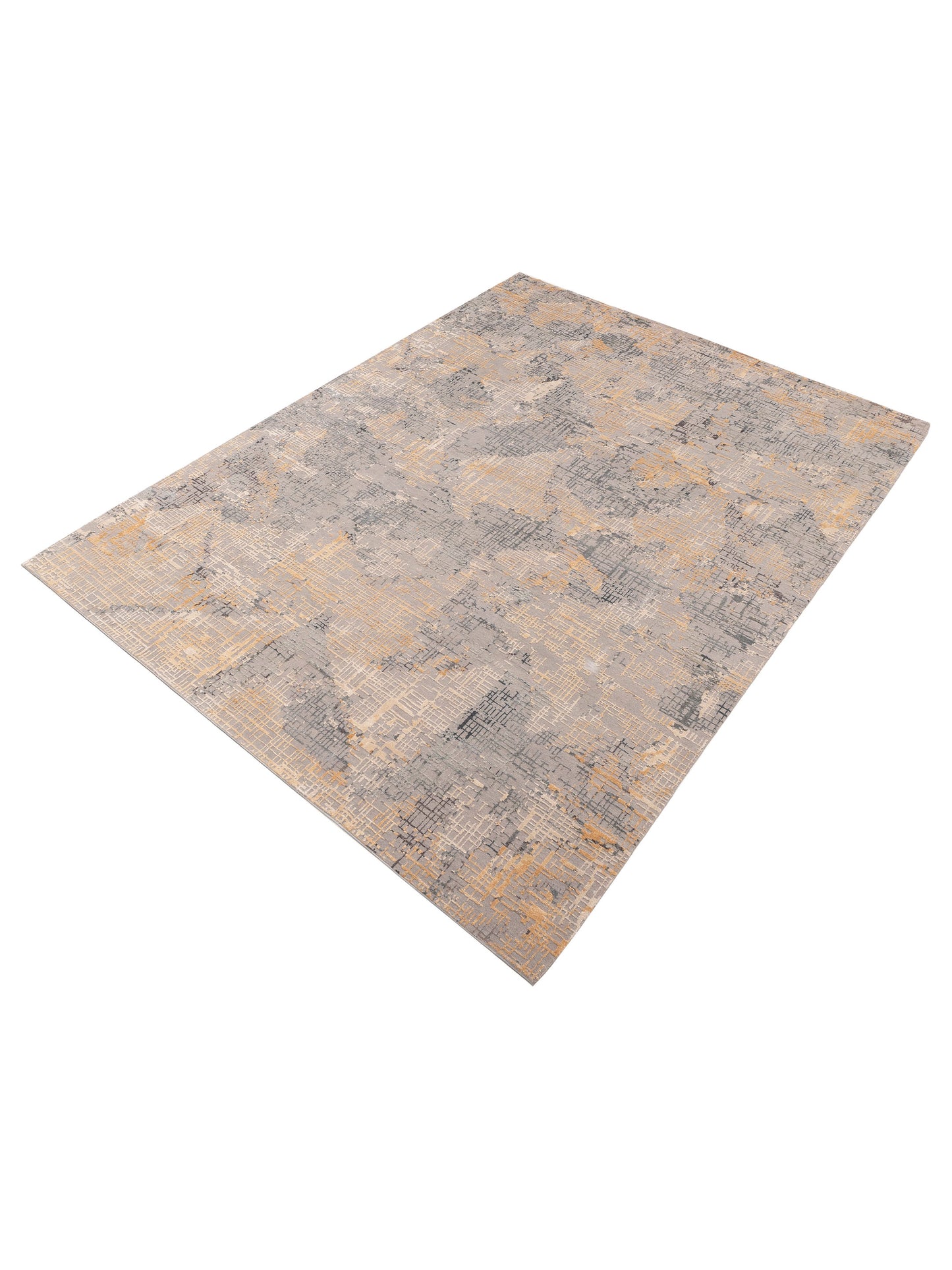 Dazzling 151881 Gray Gold 9.1x12.2 Hand Knotted Rug