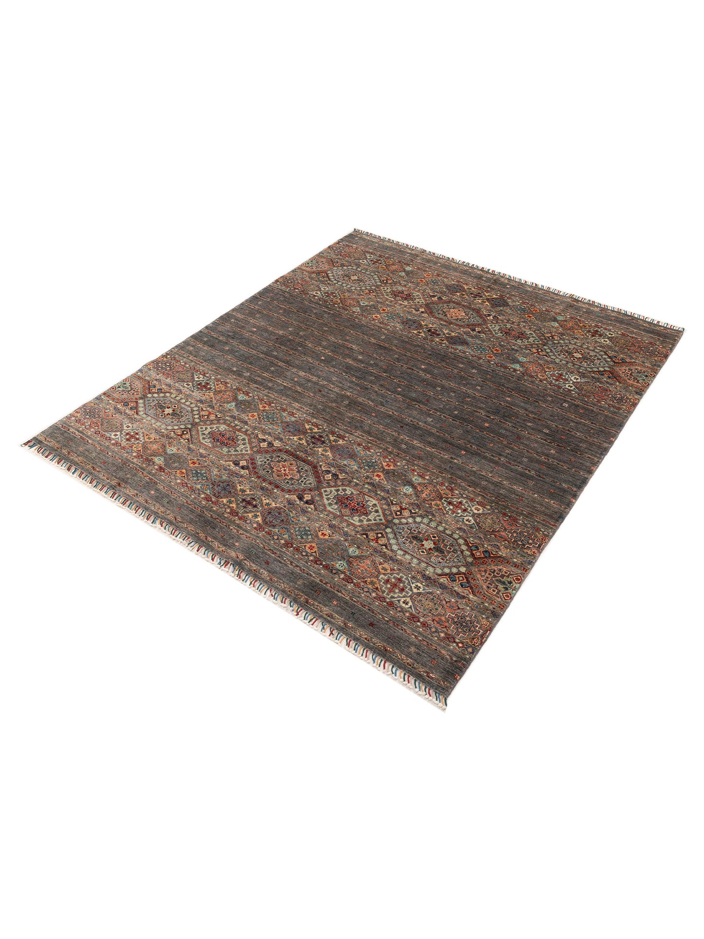 Horosan 151948 Gray Gray 8.4x9.8 Hand Knotted Rug