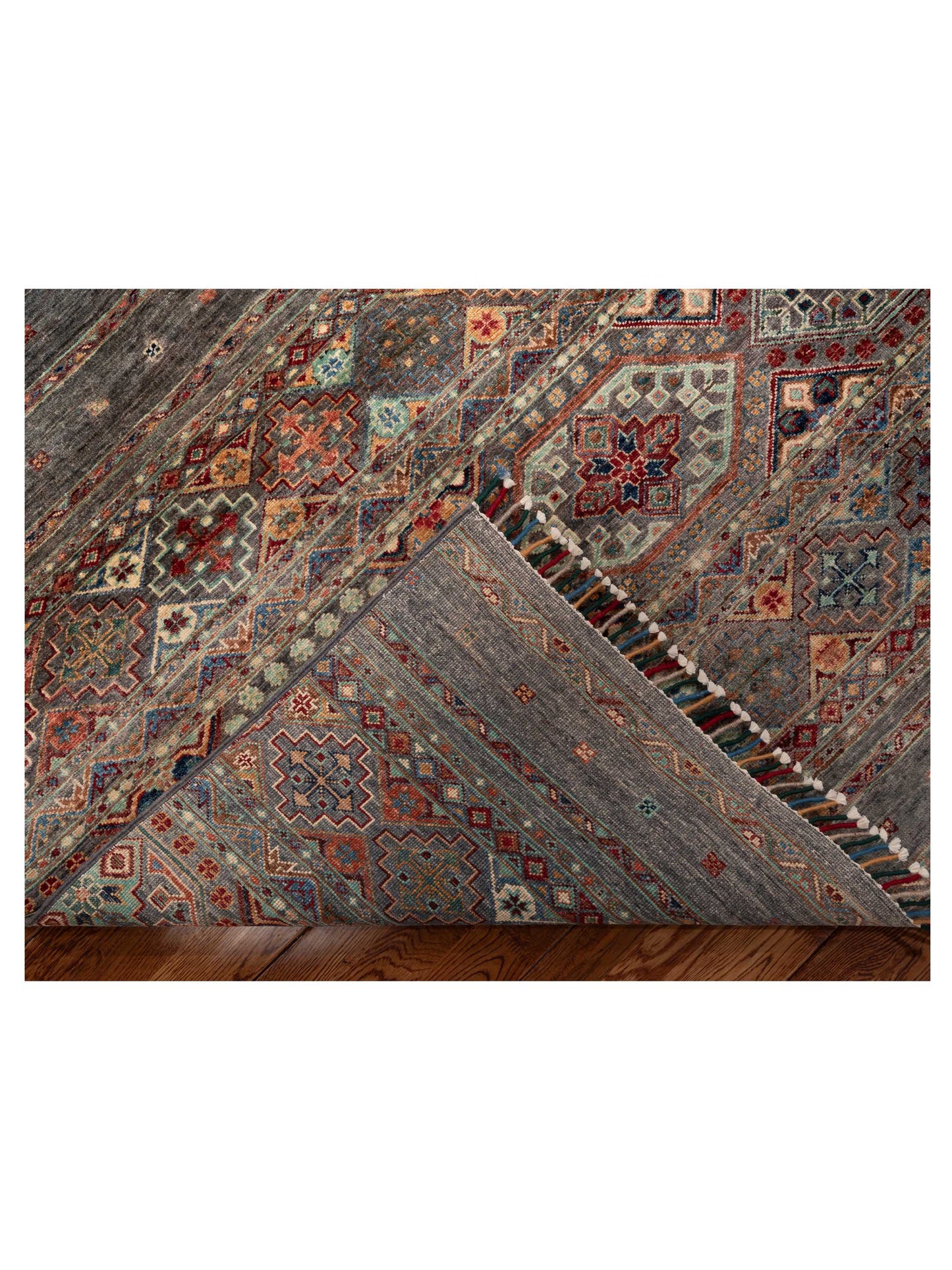 Horosan 151948 Gray Gray 8.4x9.8 Hand Knotted Rug
