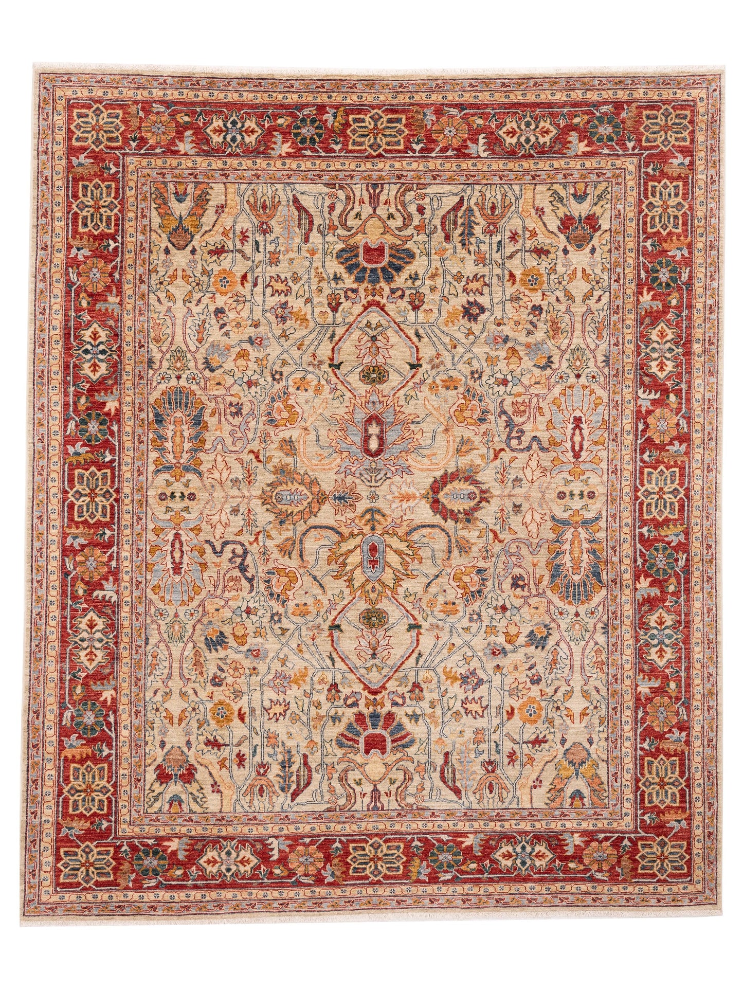 Pasha Elvan Beige Red Traditional