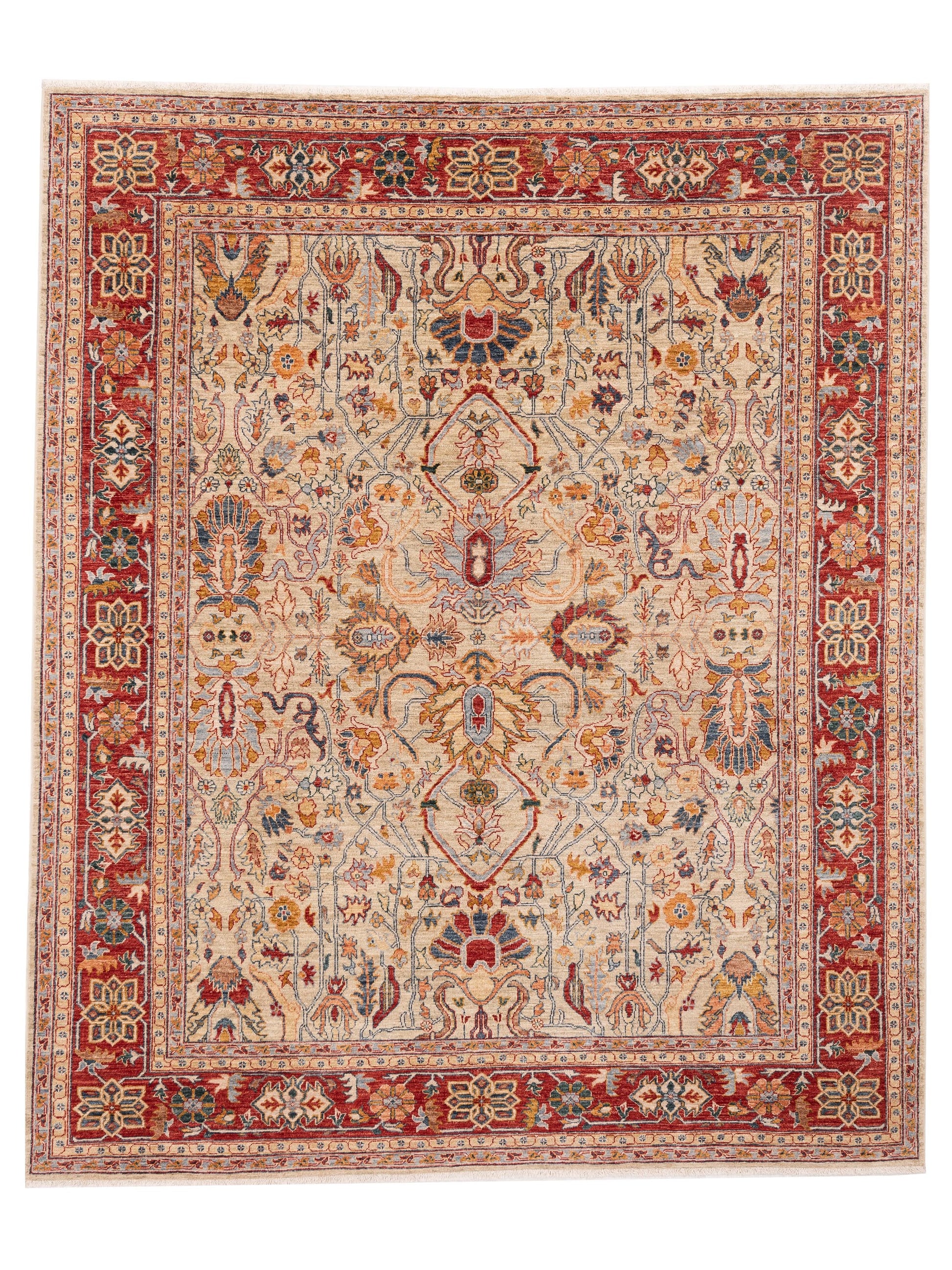 Pasha Elvan  Beige Red Traditional