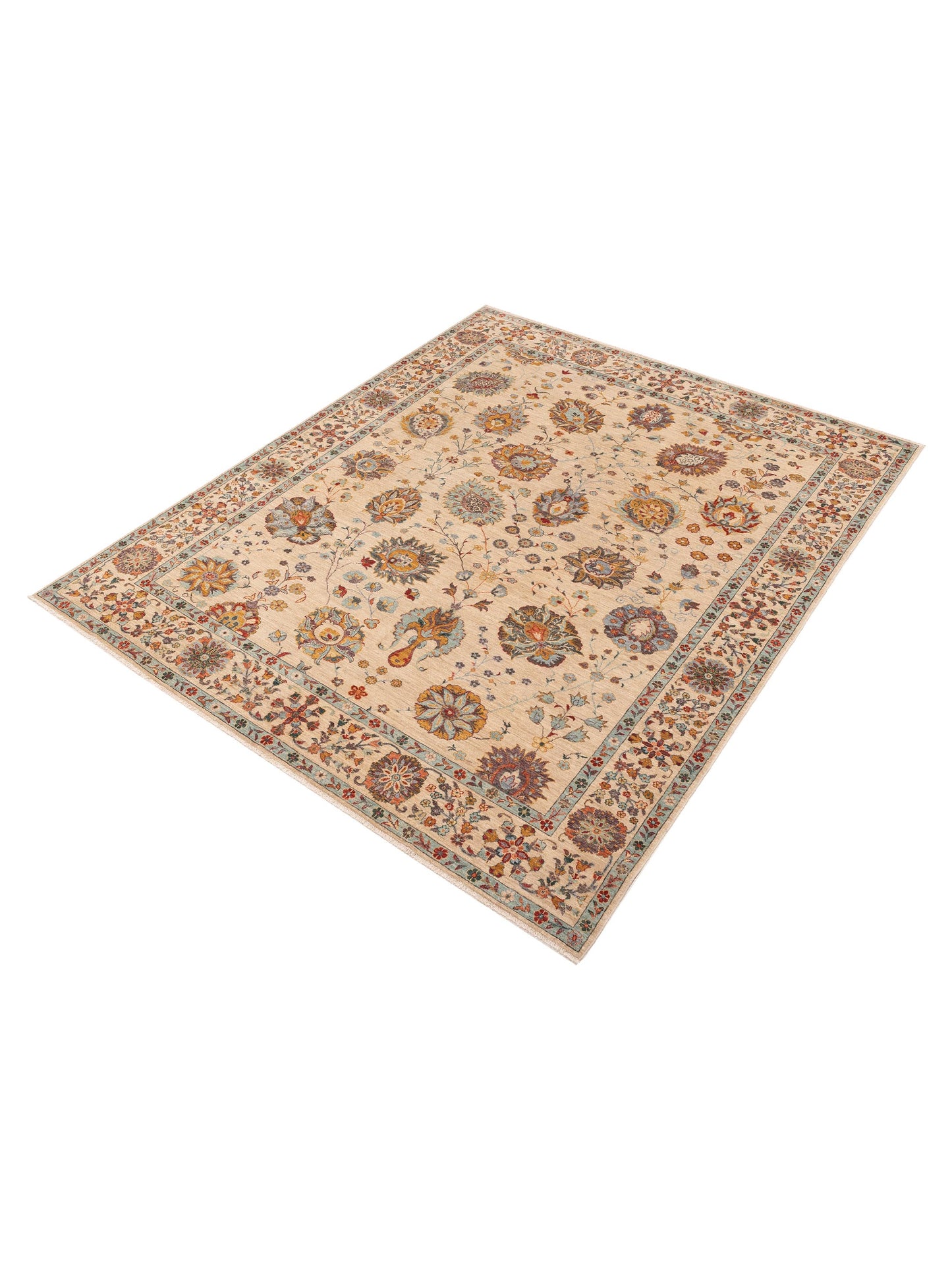 Elvan Hatmi Ivory Ivory 8.3x9.11 Hand Knotted Rug