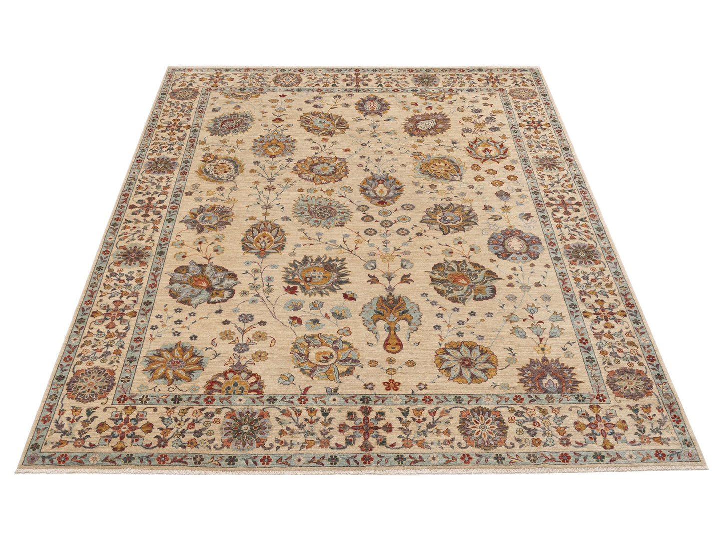 Elvan Hatmi Ivory Ivory 8.3x9.11 Hand Knotted Rug
