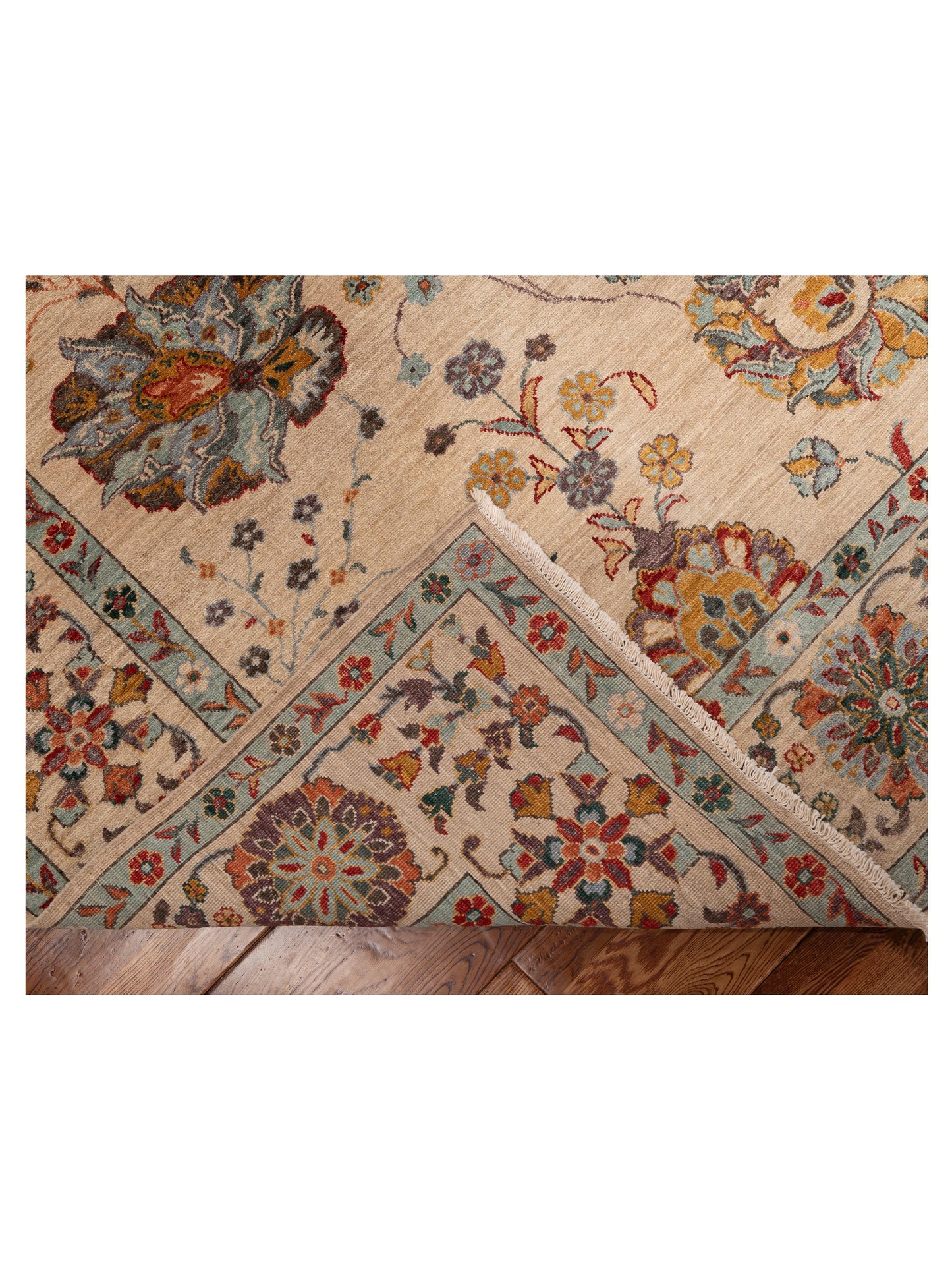 Elvan Hatmi Ivory Ivory 8.3x9.11 Hand Knotted Rug