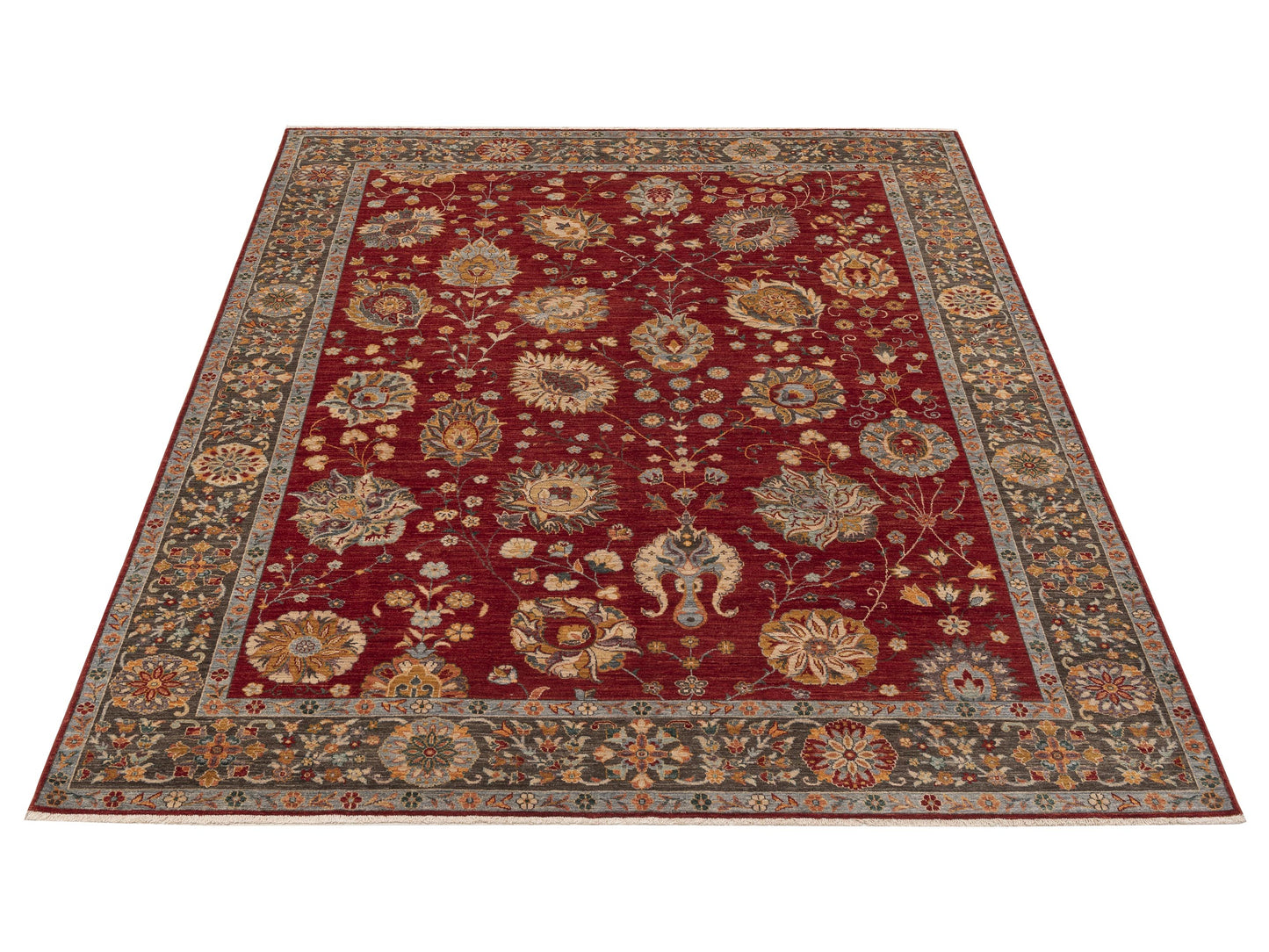 Elvan Hatmi Red Brown 8x9.10 Hand Knotted Rug
