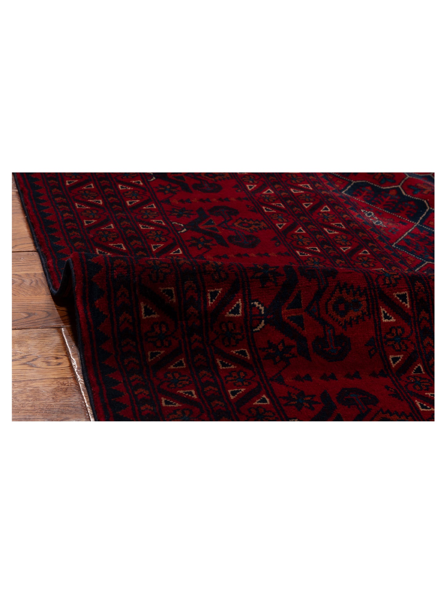 Afghan Belcik 152053 Red Red 9.1x12.1 Hand Knotted Rug