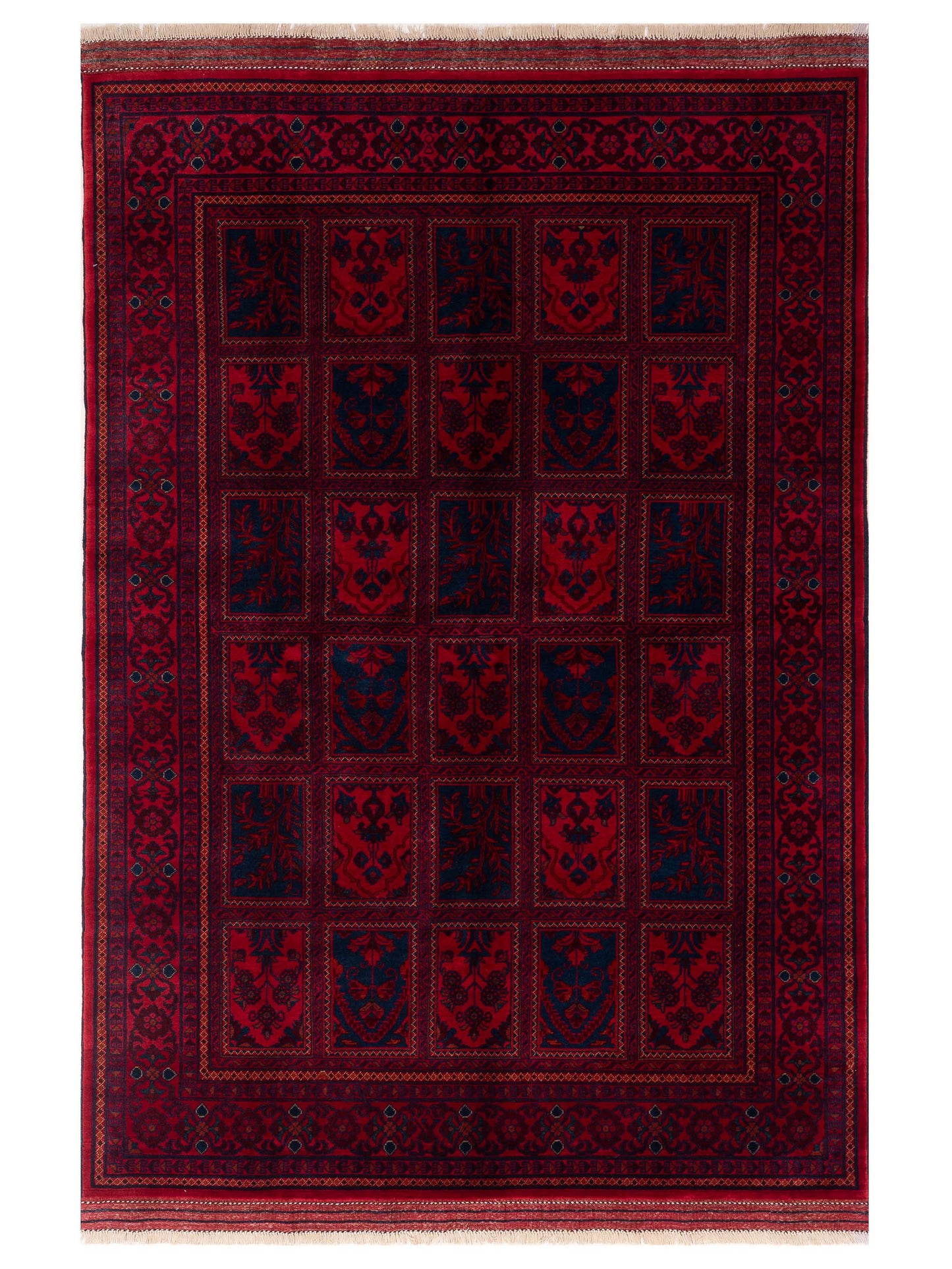 Nomad Afghan Belcik Navy Red Tribal