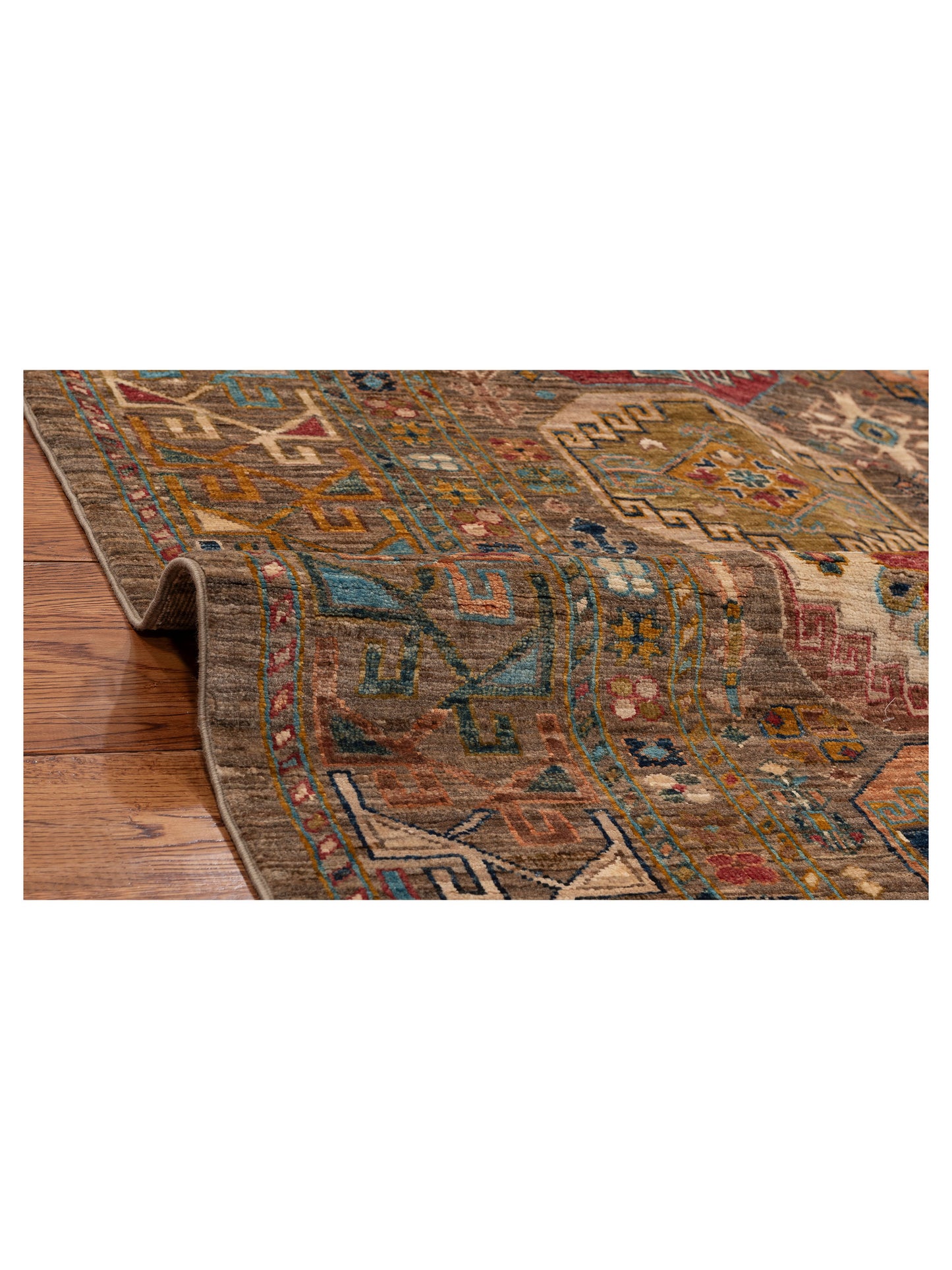 Super Kars 152174 Brown Brown 4.11x6.9 Hand Knotted Rug