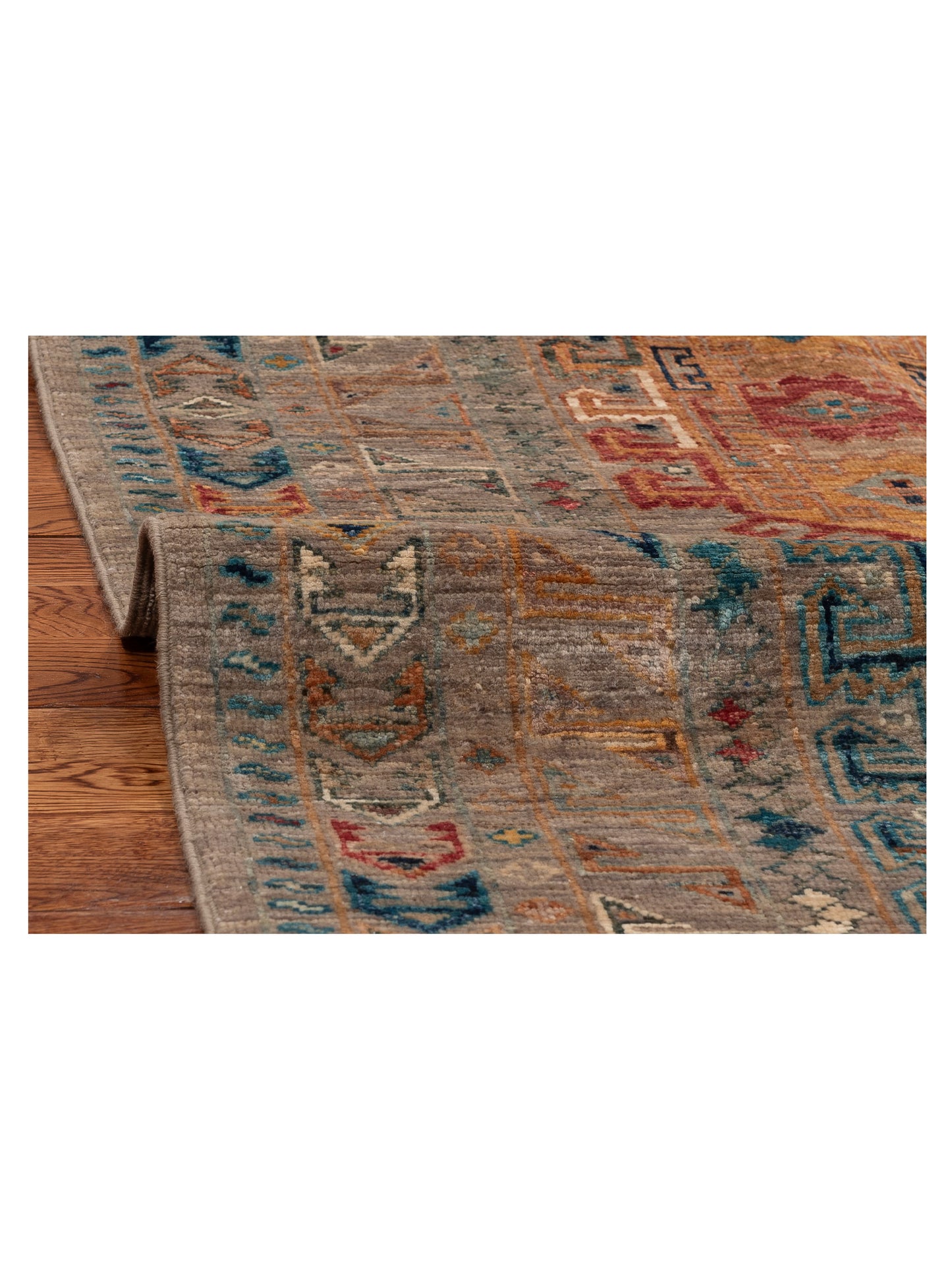 Super Kars 152175 Gray Gray 4.11x6.7 Hand Knotted Rug