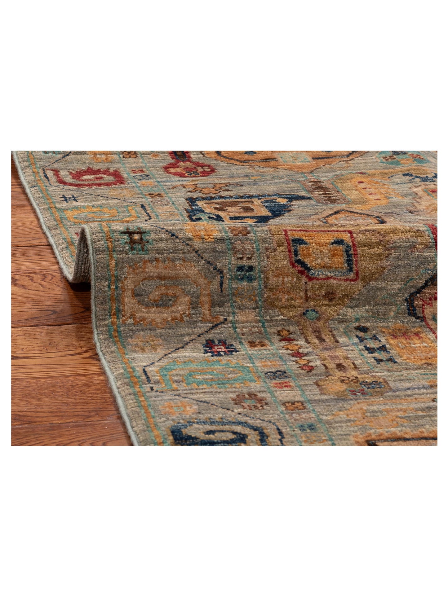 Super Kars 152183 Gray Gray 4.11x6.6 Hand Knotted Rug