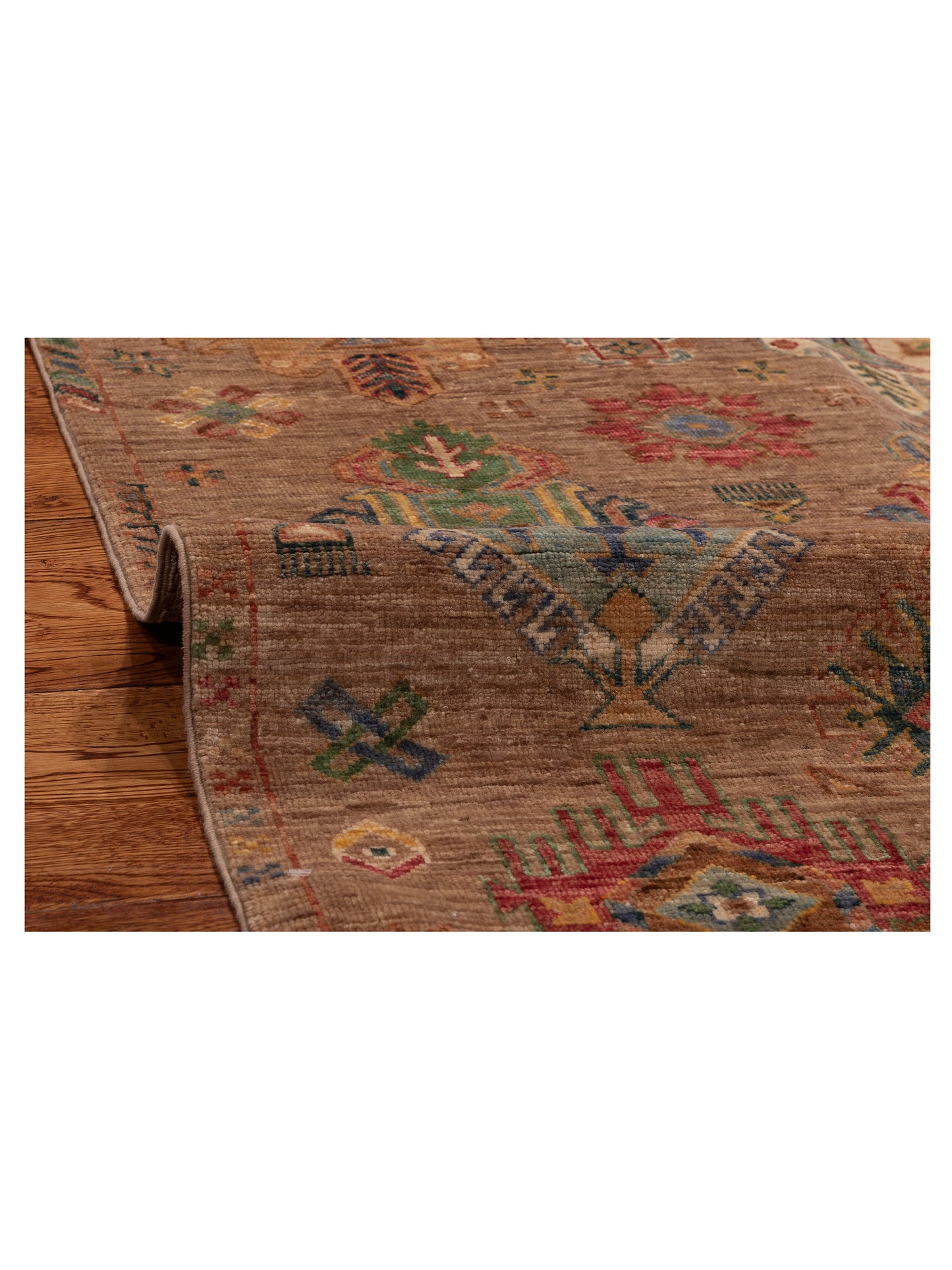 Super Kars 152214 Brown Brown 2.8x9.8 Hand Knotted Rug