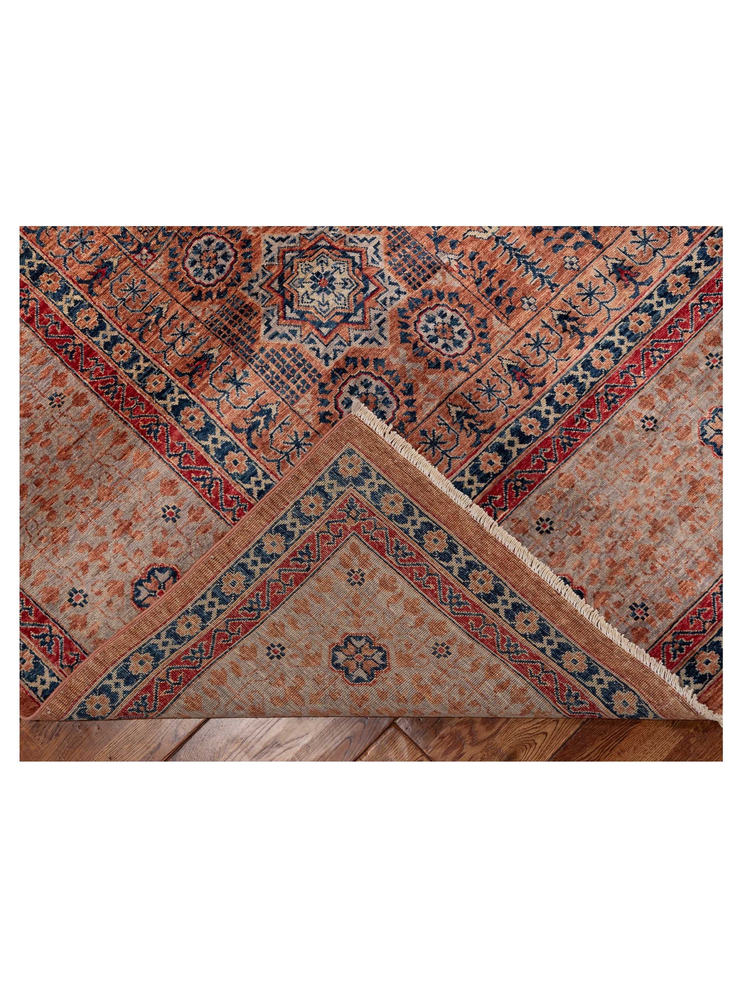 Mamluk 152287 Salmon Multi 9.10x13.7 Hand Knotted Rug