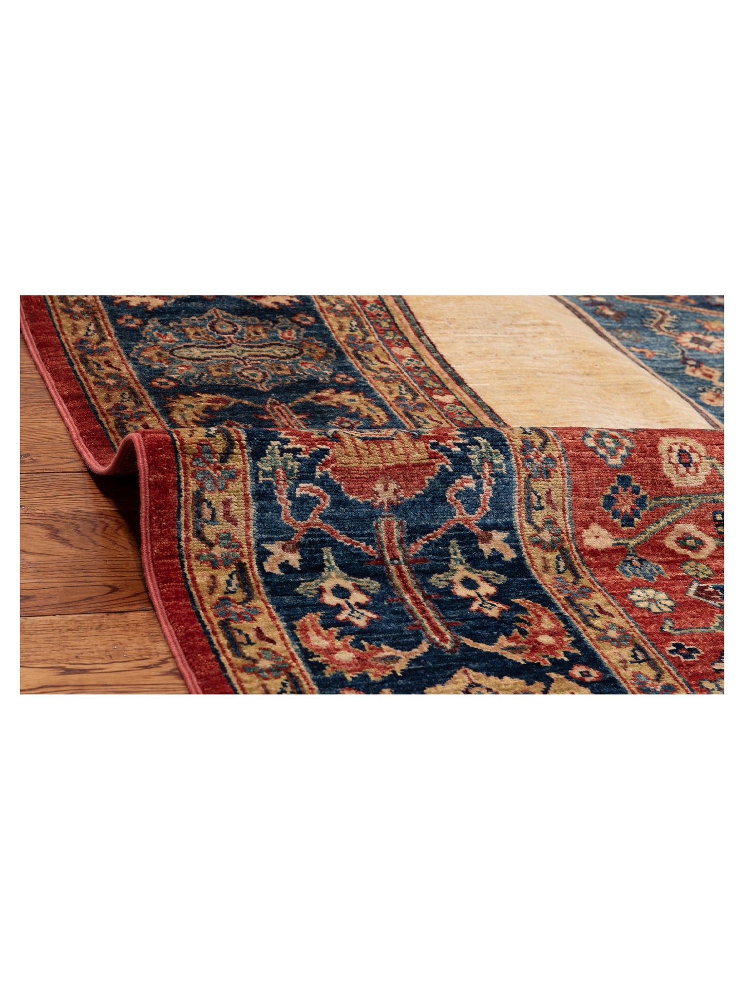 Akcha 152295 Red Navy 8.2x10.1 Hand Knotted Rug