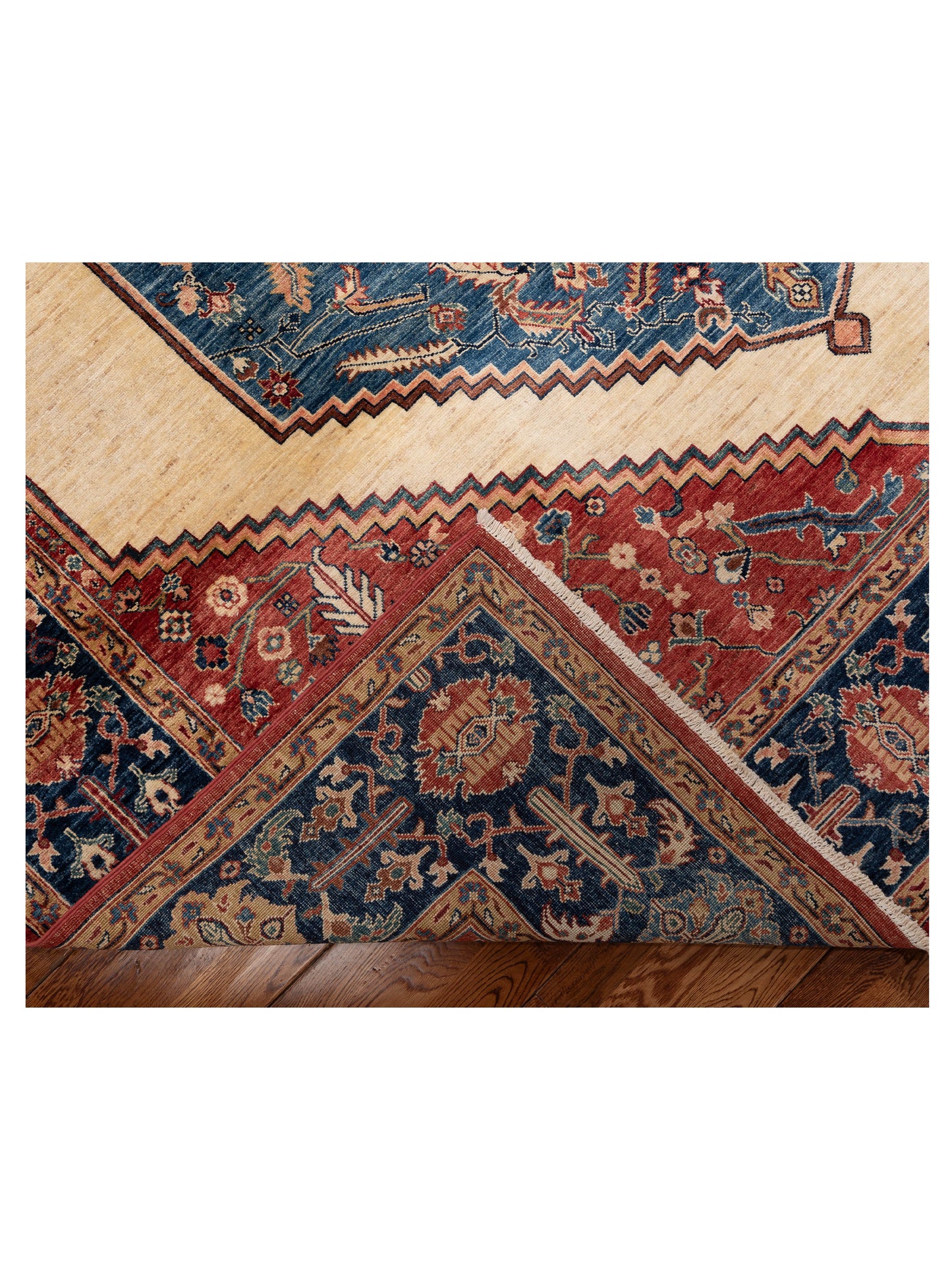 Akcha 152298 Red Navy 8x10.6 Hand Knotted Rug