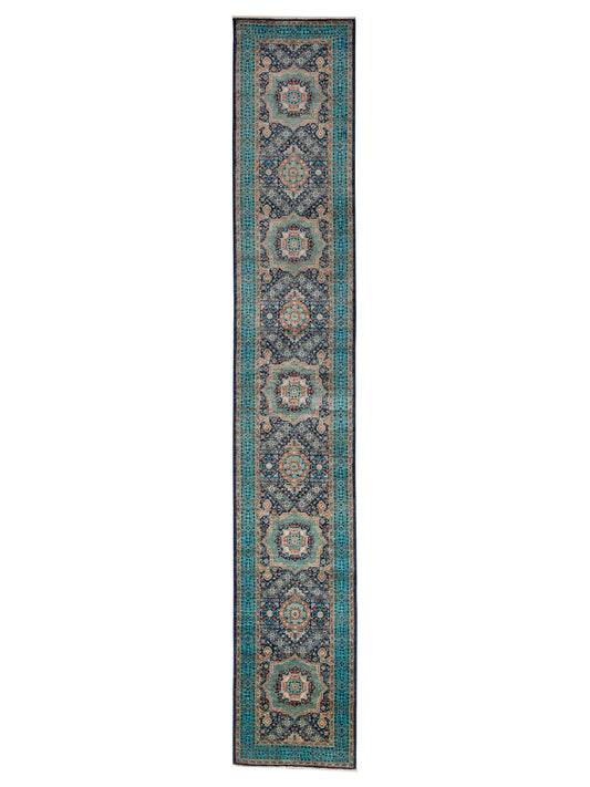 Nomad Mamluk  Indigo Turquoise Traditional