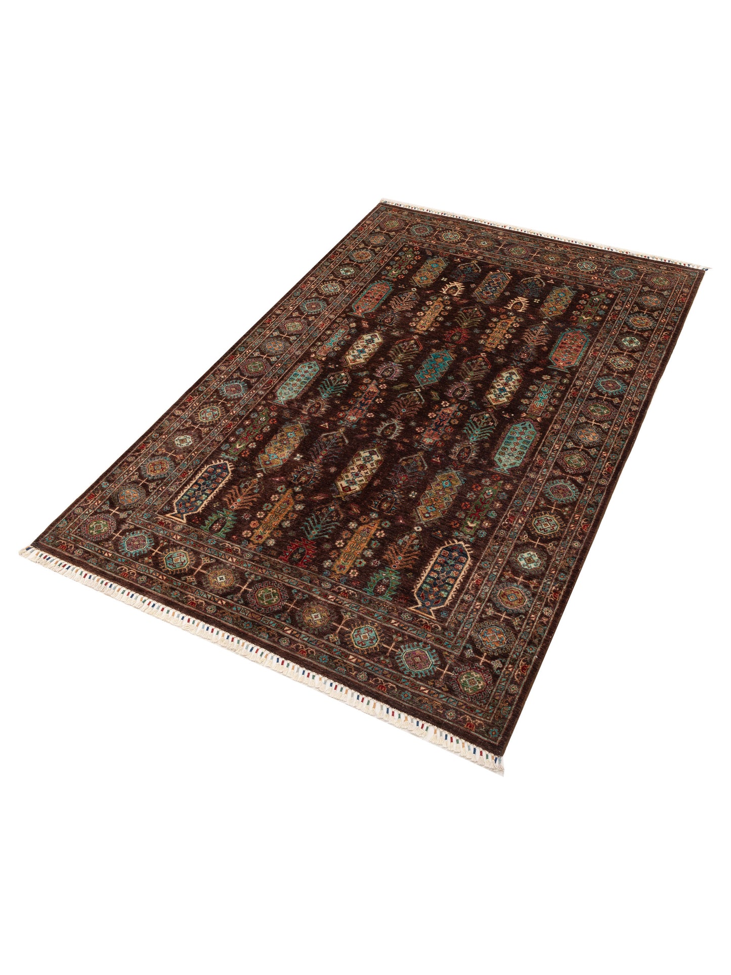 Sultan 152313 Dark Brown 6.7x10 Hand Knotted Rug