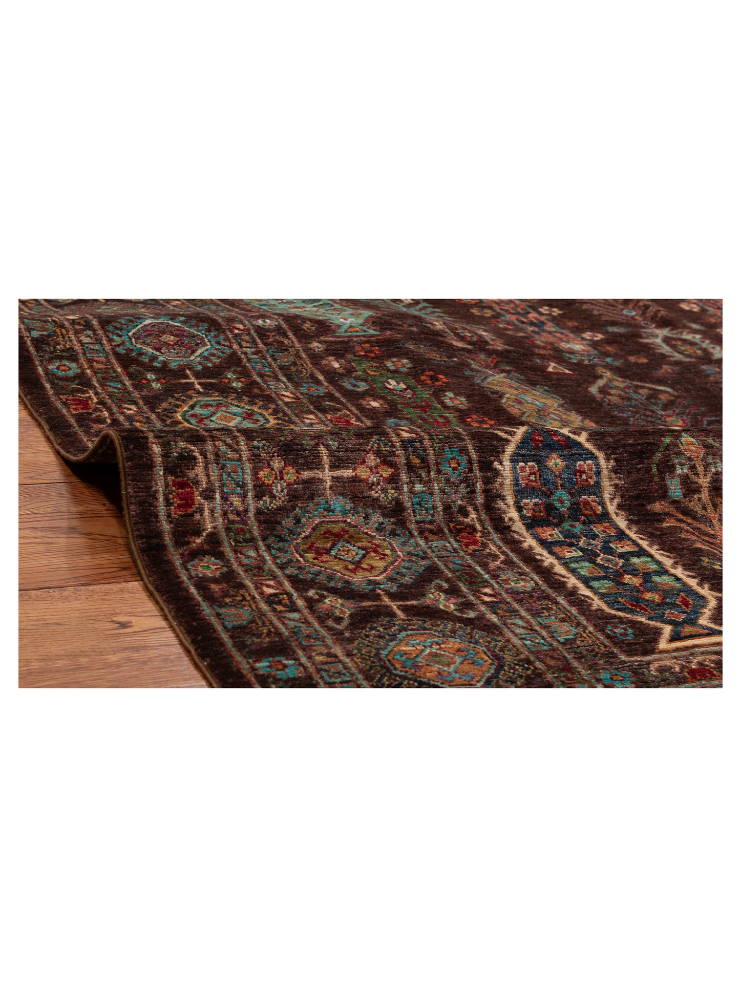 Sultan 152313 Dark Brown 6.7x10 Hand Knotted Rug