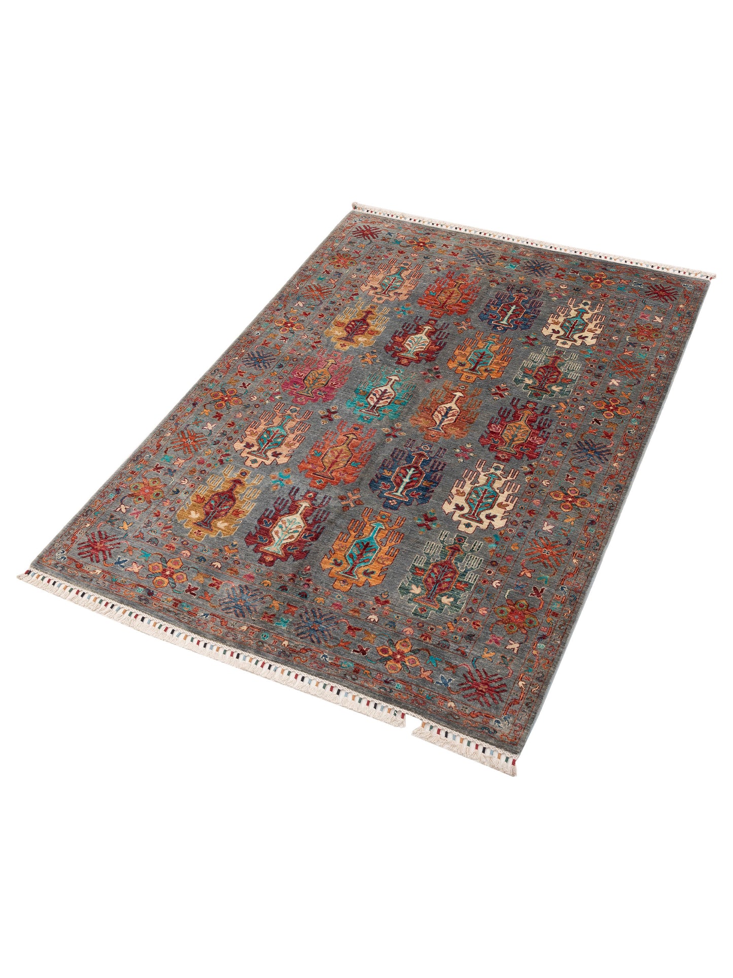 Sultan 152317 Gray 5.8x7.11 Hand Knotted Rug