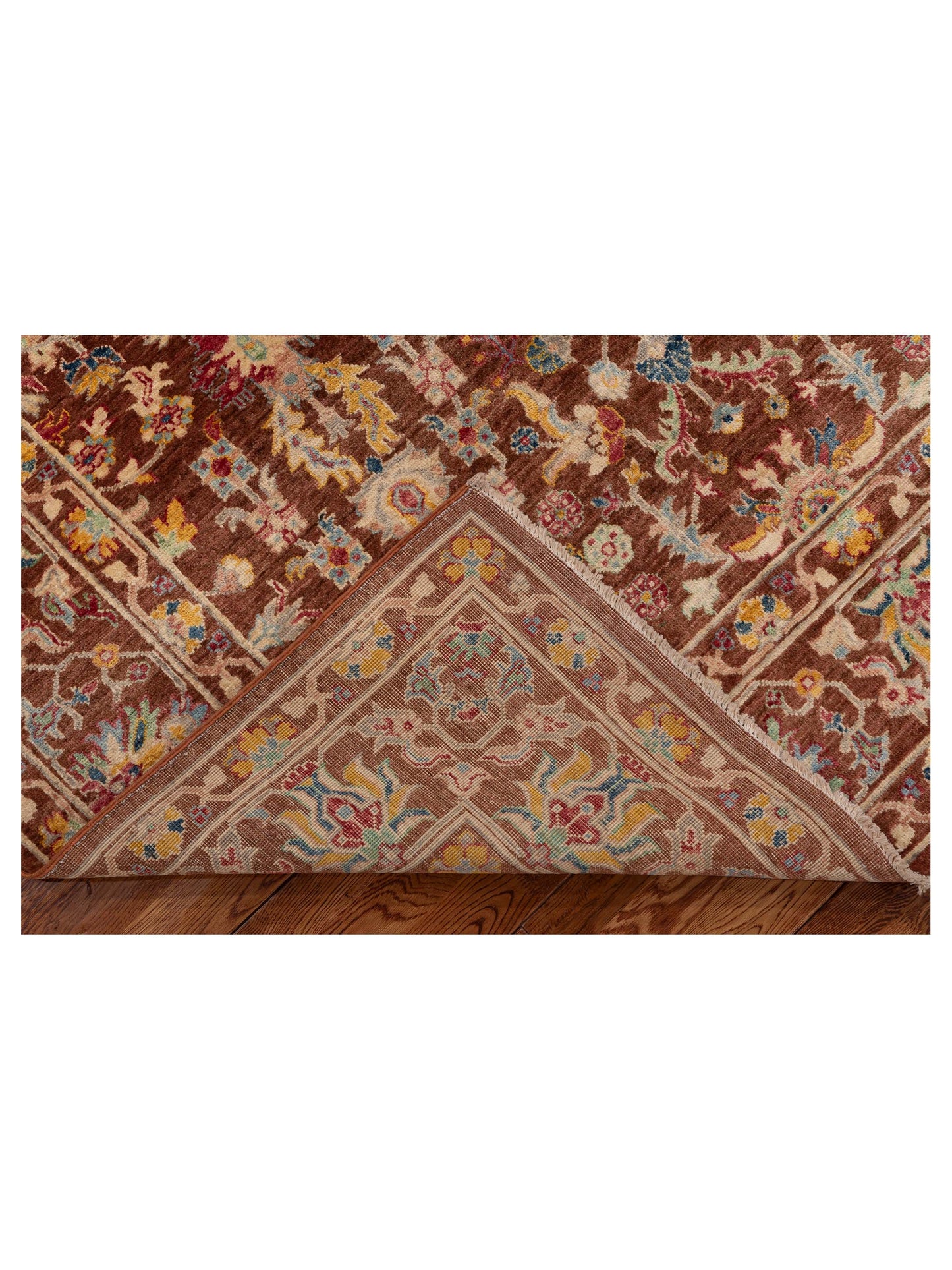 Sultan 152319 Brown Brown 5.10x8.1 Hand Knotted Rug