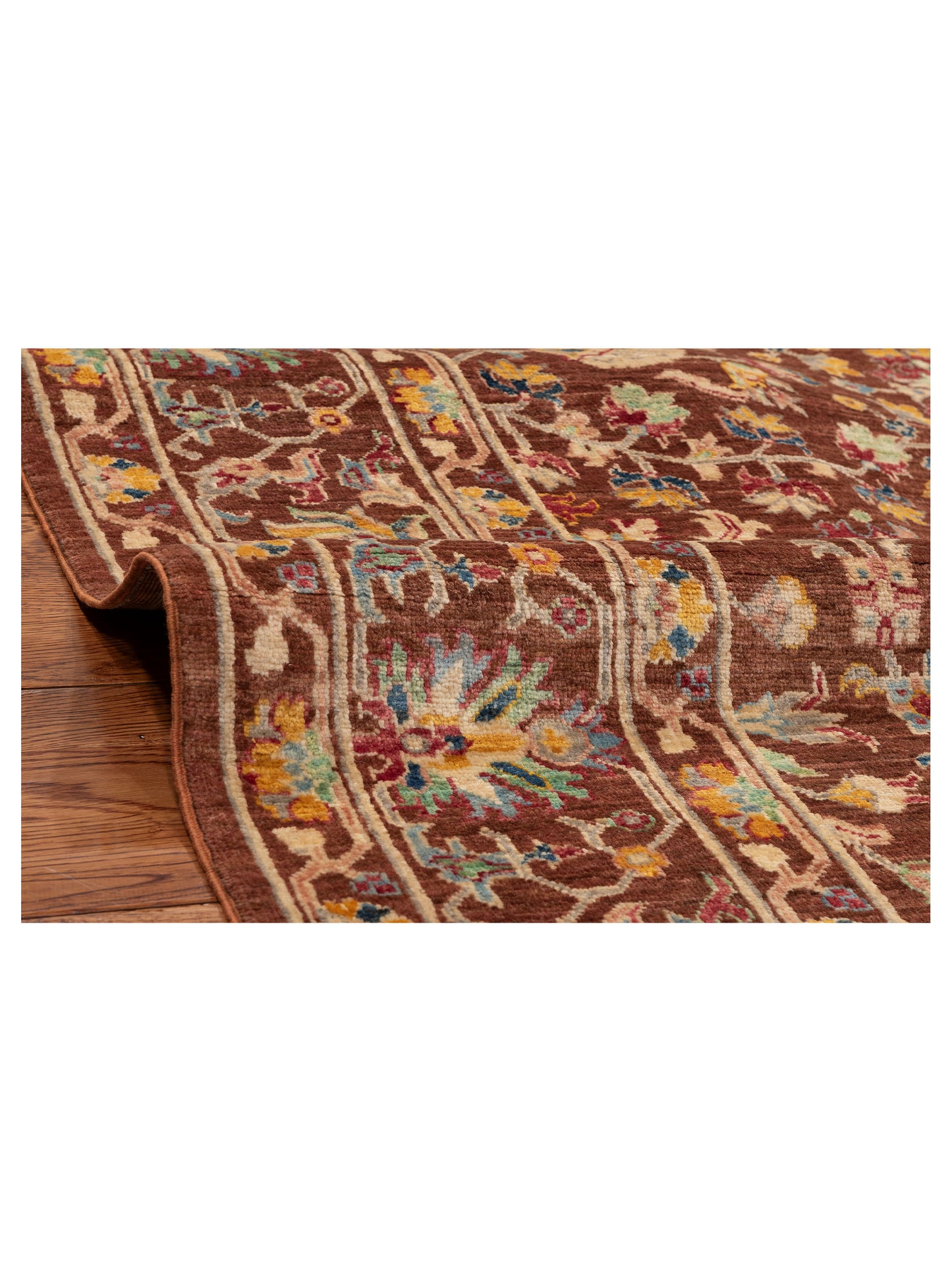 Sultan 152319 Brown Brown 5.10x8.1 Hand Knotted Rug