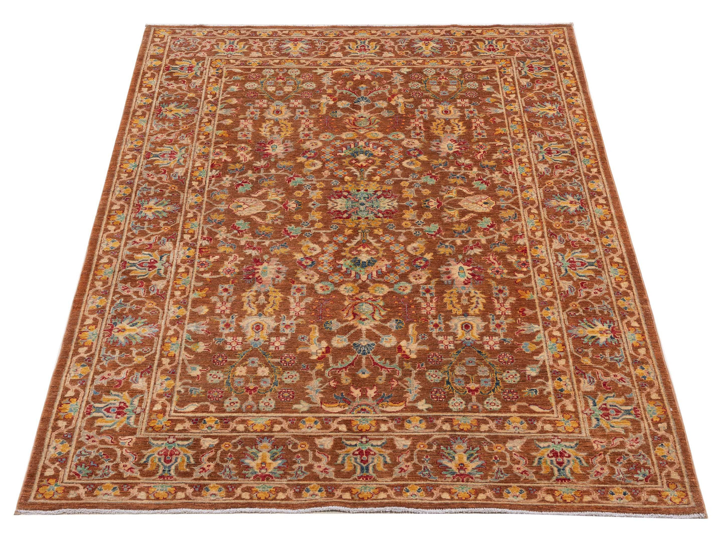Sultan 152323 Brown Brown 5.7x8.3 Hand Knotted Rug