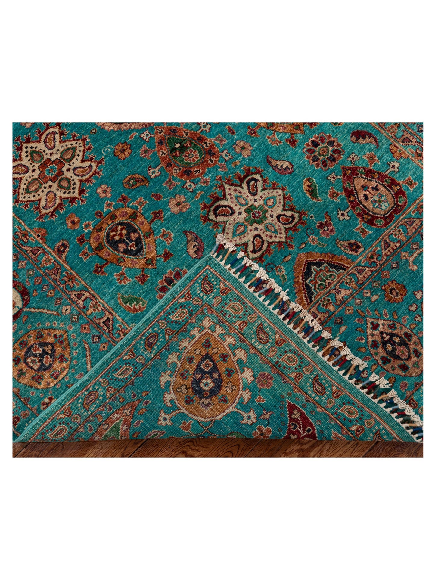 Sultan 152328 Turquoise Turquoise 5.7x8 Hand Knotted Rug