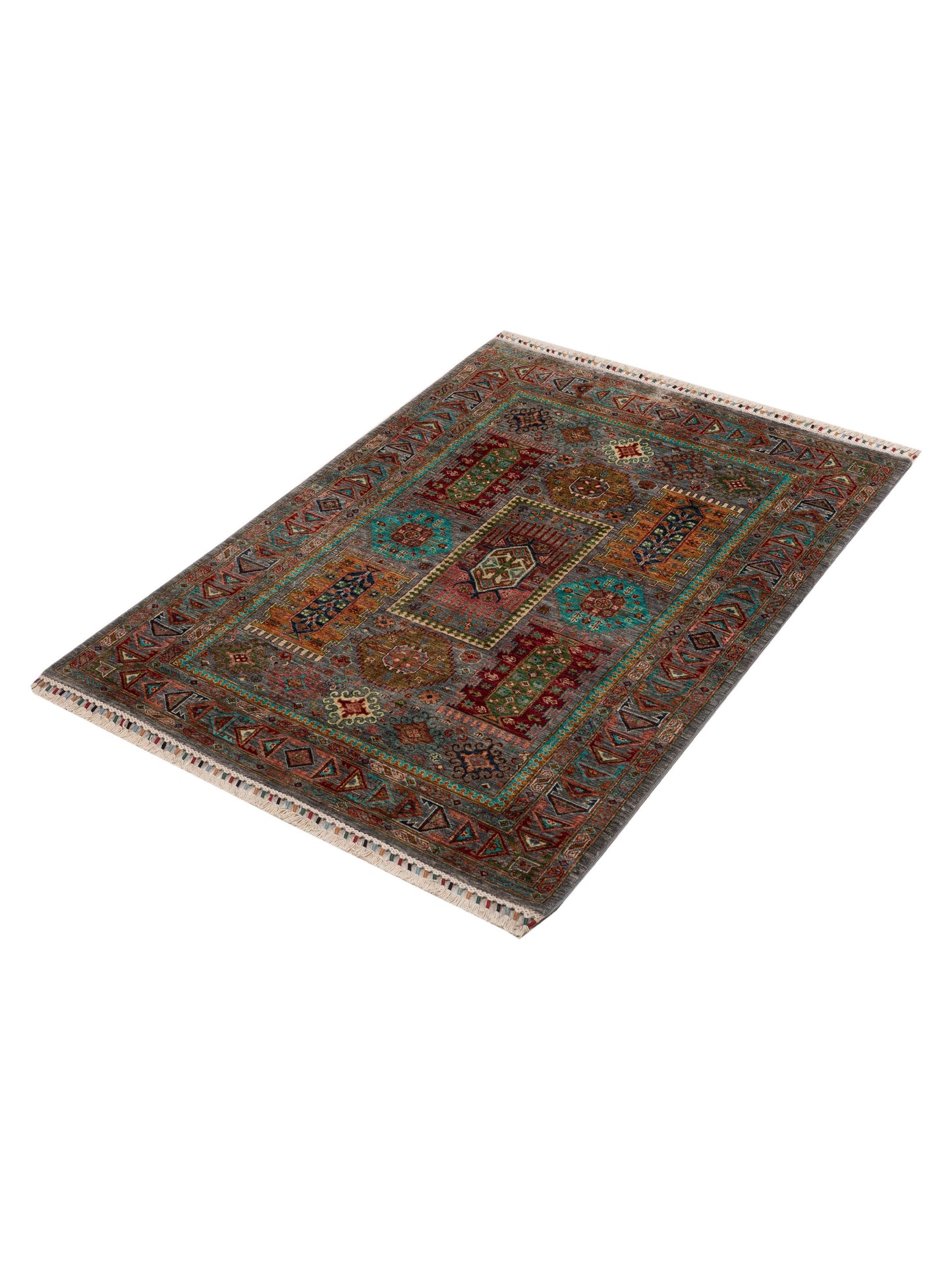 Sultan 152335 Gray Gray 4.10x6.7 Hand Knotted Rug