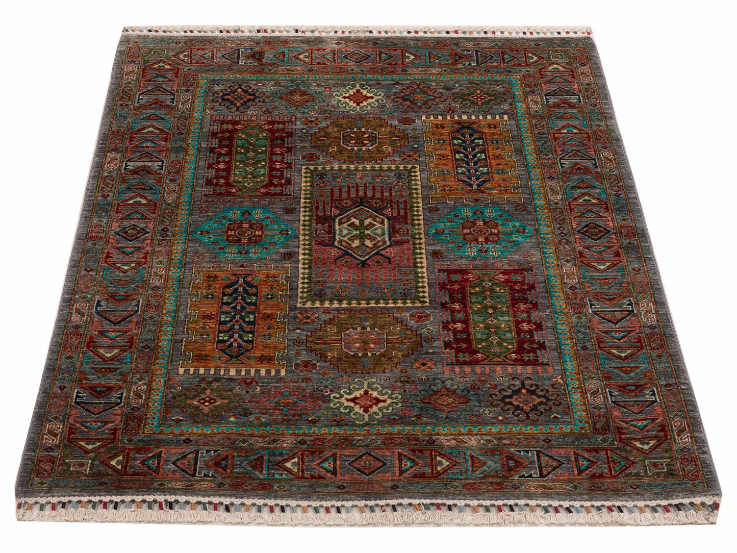 Sultan 152335 Gray Gray 4.10x6.7 Hand Knotted Rug