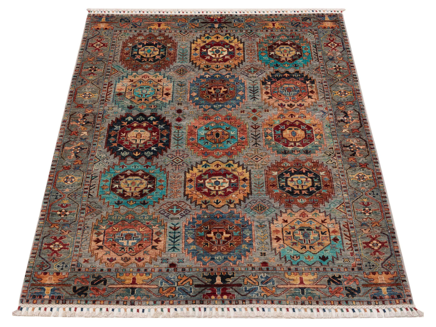 Sultan 152337 Gray 5.2x6.11 Hand Knotted Rug