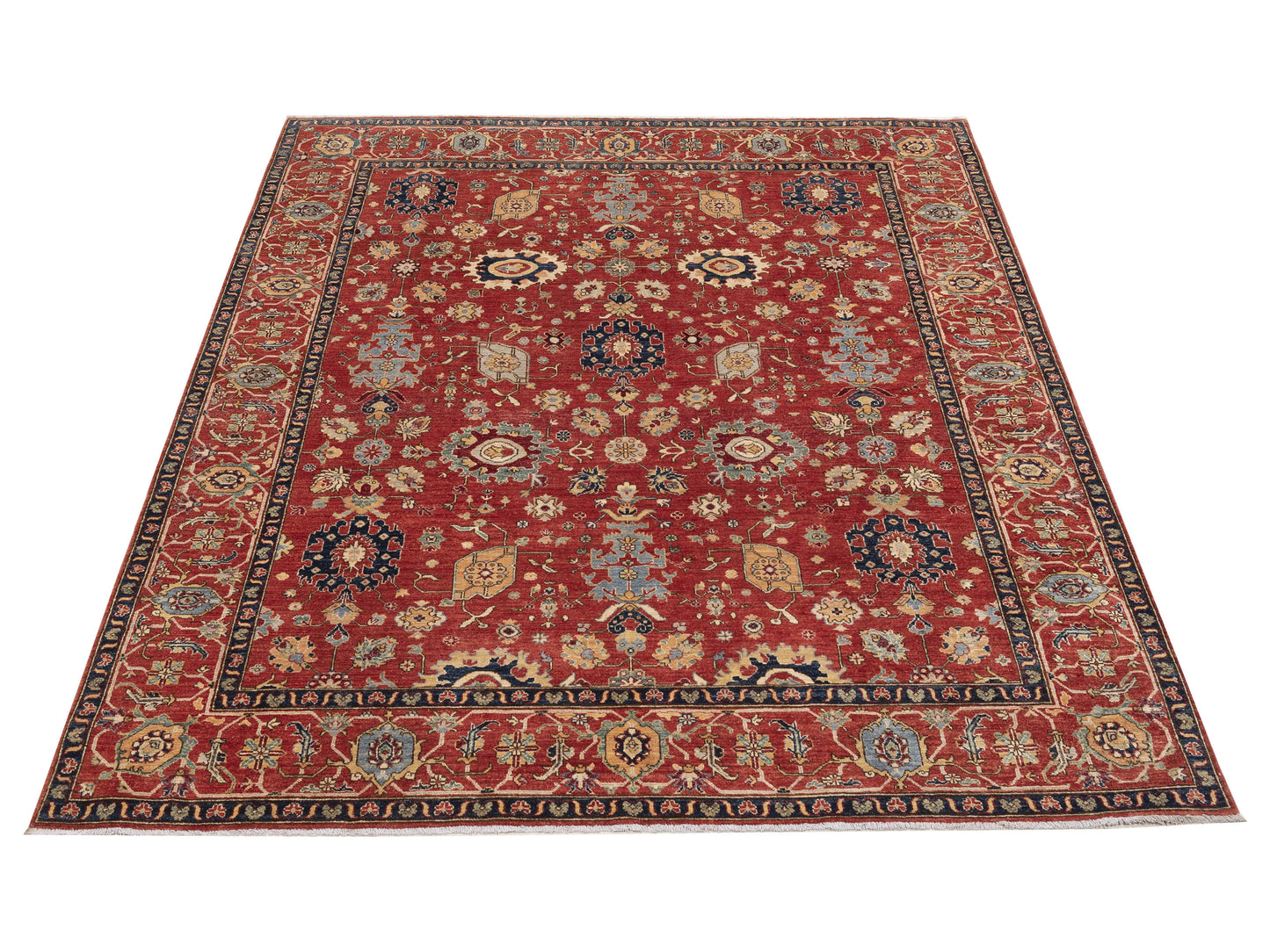 Sultan 152340 Red Red 8x9.9 Hand Knotted Rug